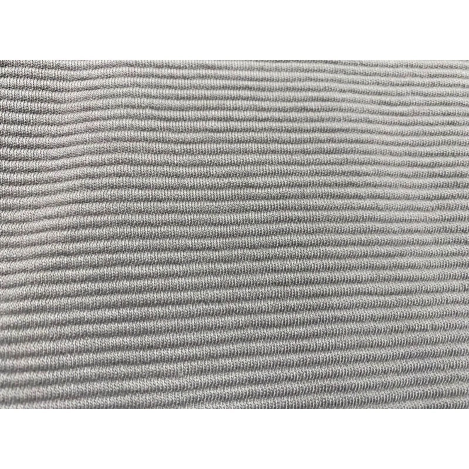 Vintage Garnet Hill Womens Sweater XS Solid Gray Ribbed Mock Neck Organic Cotton Size XS / US 0-2 / IT 36-38 - 4 Thumbnail