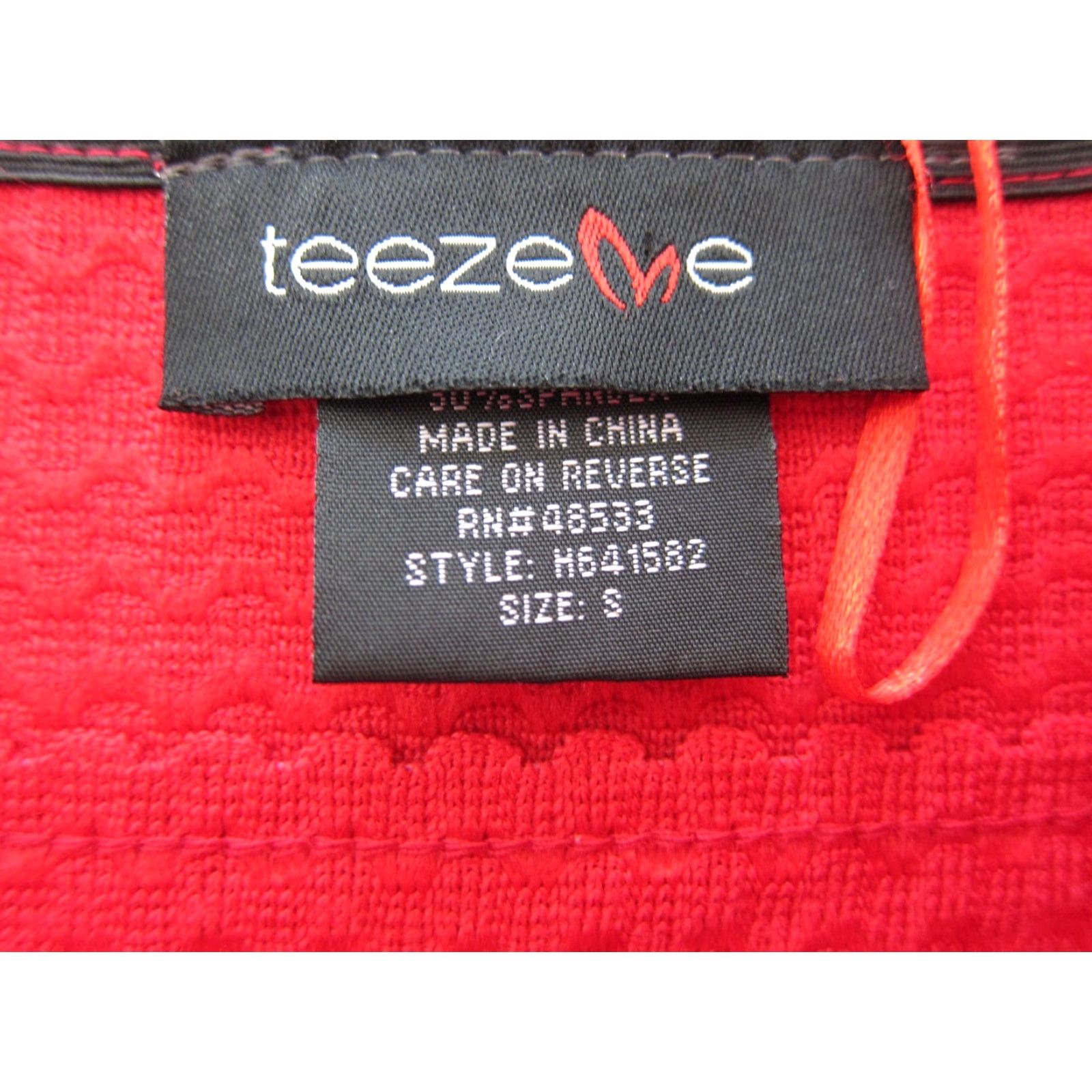 Vintage Teeze Me Red Stretch Layered Strapless Bodycon Prom Party Dress Women Small Size S / US 4 / IT 40 - 3 Thumbnail
