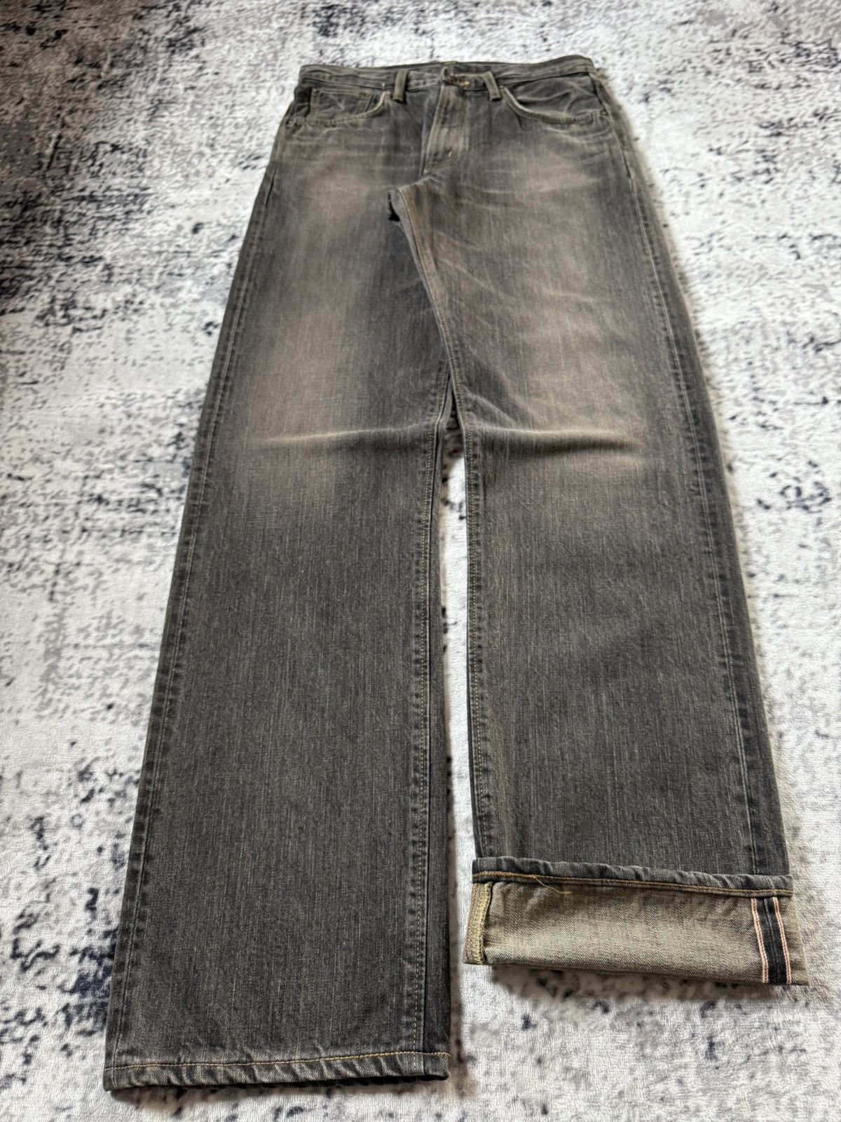 Edwin Rare Edwin 505 13.5 Oz Selvedge Wide Baggy Redline Jeans Size US 32 / EU 48 - 1 Thumbnail