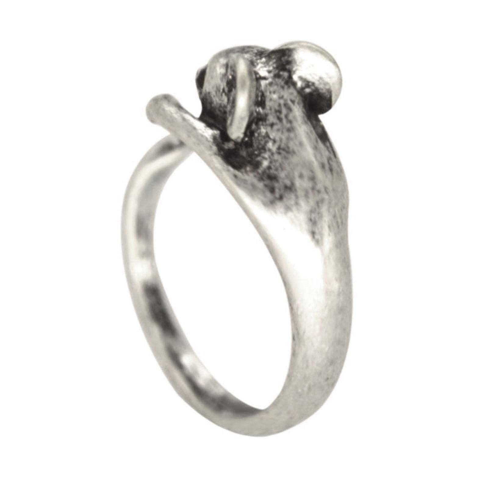 Other Mouse Silhouette Animal Ring | Silver Tone Adjustable Size Size ONE SIZE - 3 Thumbnail