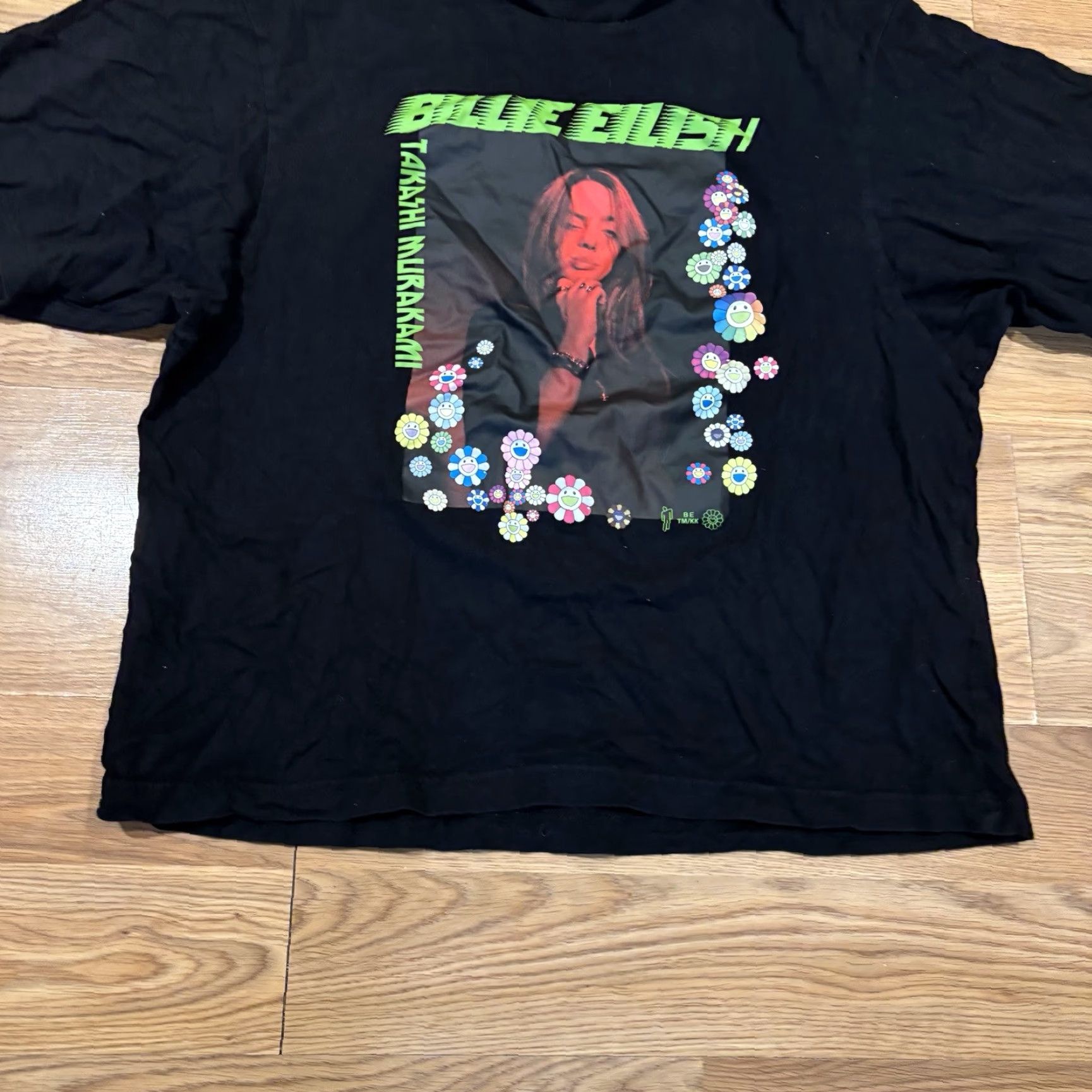 Uniqlo Billie Eilish Takashi Murakami T-Shirt Graphic Tee Y2K Floral Men’s Large Uniqlo Crew Neck Short Sleeve Multicolor Cotton Blend Graphic Print Mens Tee Size US L / EU 52-54 / 3 - 4 Thumbnail