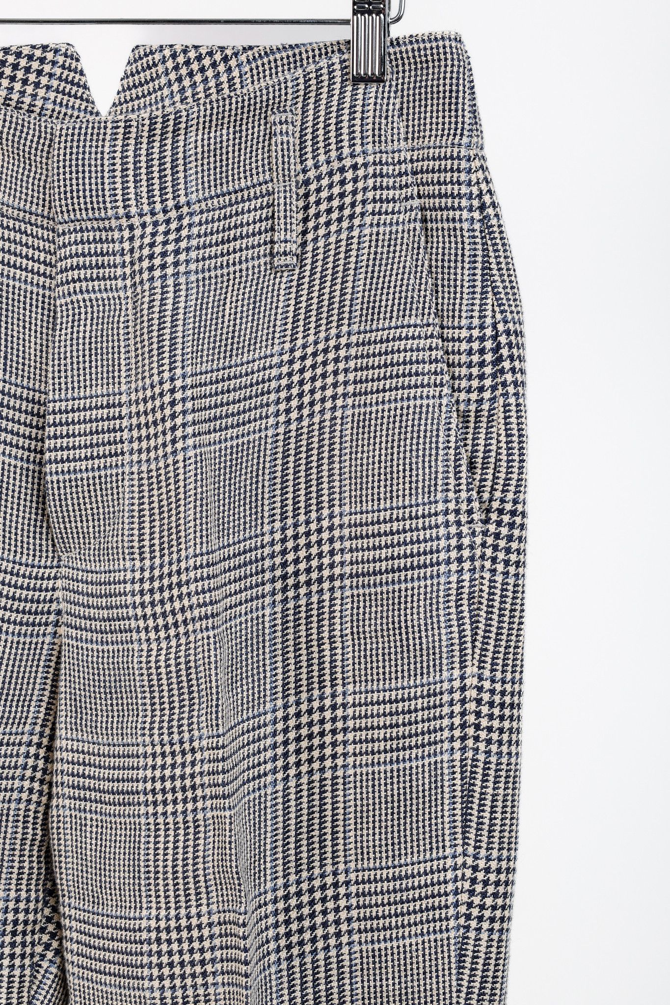 Brunello Cucinelli Brunello Cucinnelli SS/19 Beige & Black Linen Check Trousers Size 27" / US 4 / IT 40 - 4 Thumbnail