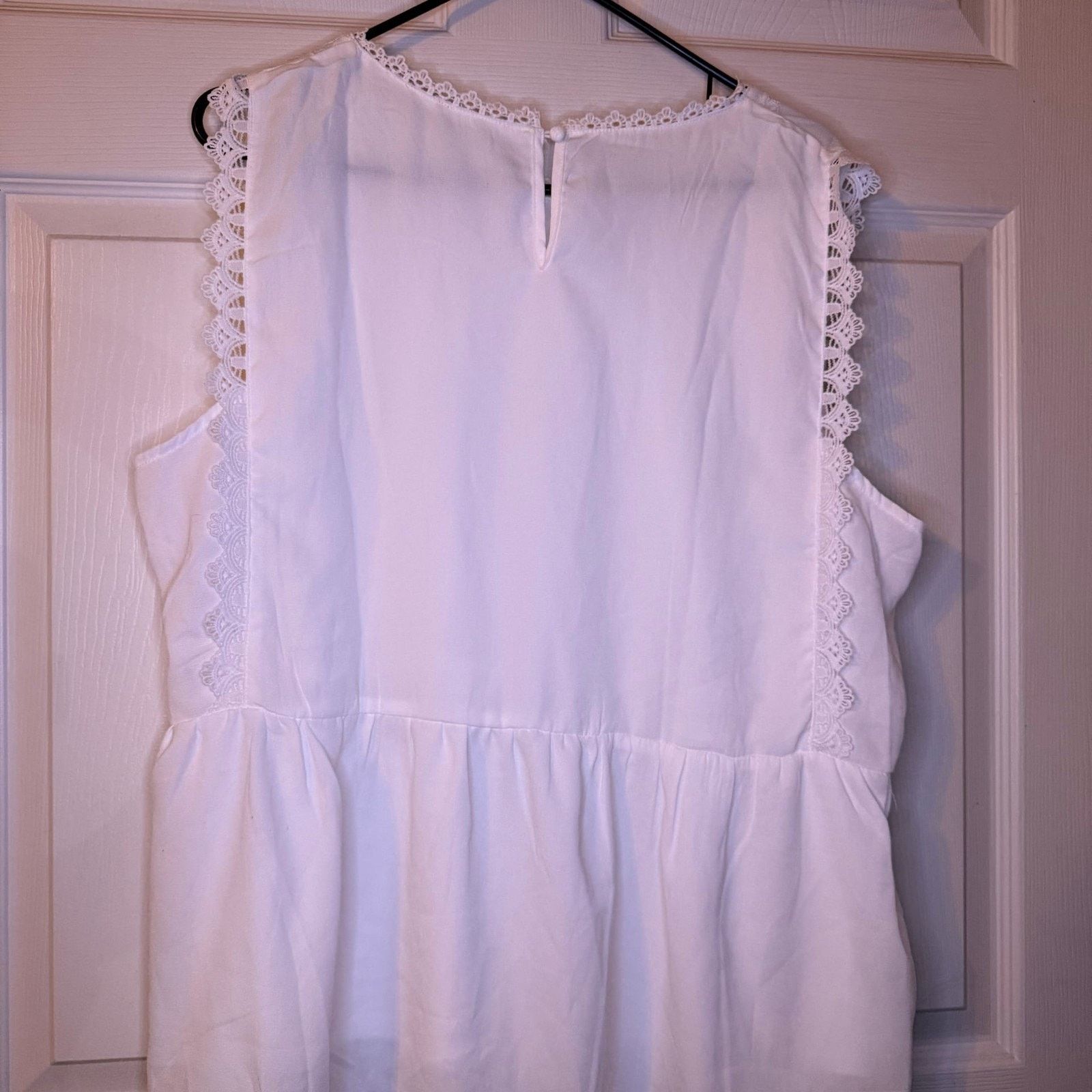 Other White Lace Sleeveless Blouse Top - Elegant & Versatile Size XXL / US 16-18 / IT 52-54 - 2 Thumbnail