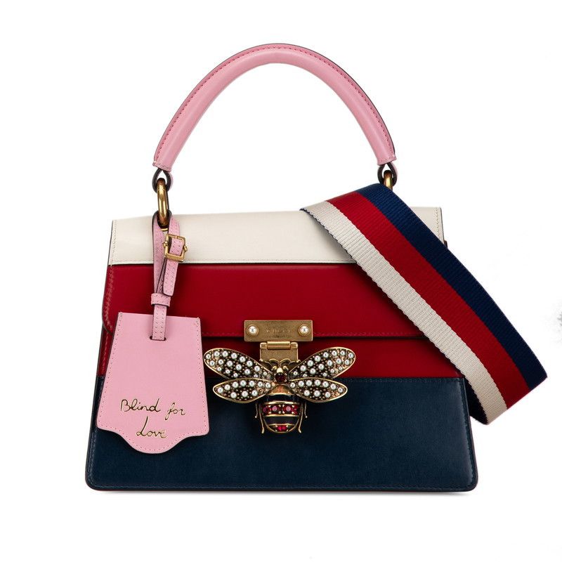Gucci Gucci Gucci Queen Margaret Bee Tricolor Leather 2WAY Handbag Shoulder Bag Leather Handbag 476541 in Great Condition Size ONE SIZE - 1 Thumbnail