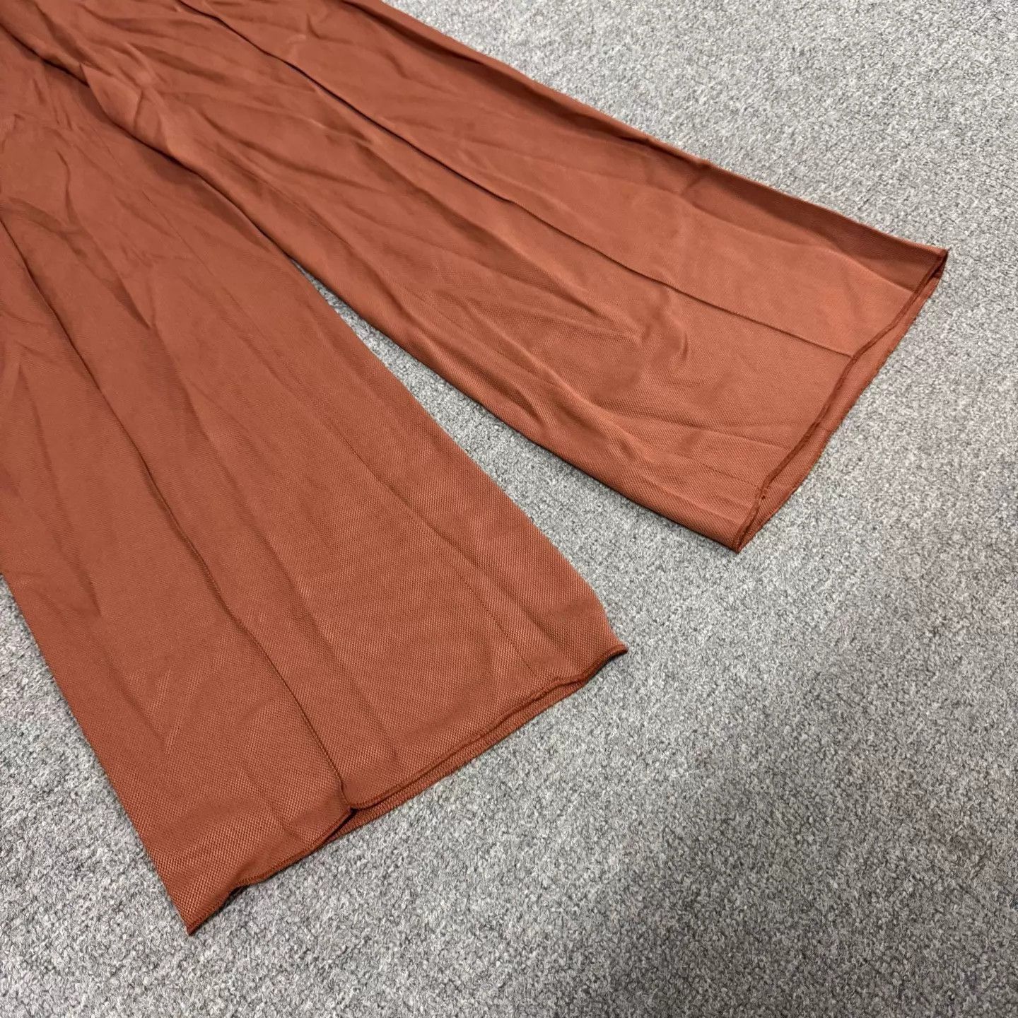 Hermes Hermes Caramel Silk Blend Wide-Leg Pants 34 Size 25" / US 0 / IT 36 - 3 Thumbnail