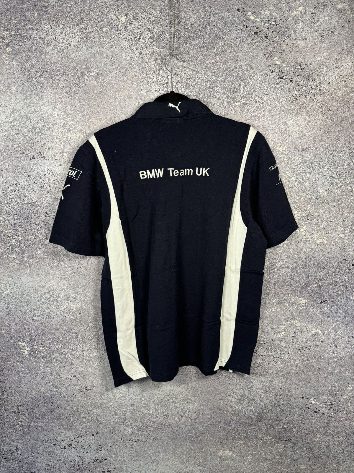 BMW × Puma × Vintage BMW motorrad BMW Super Bike Team Official Polo Navy Blue Size US L / EU 52-54 / 3 - 8 Thumbnail