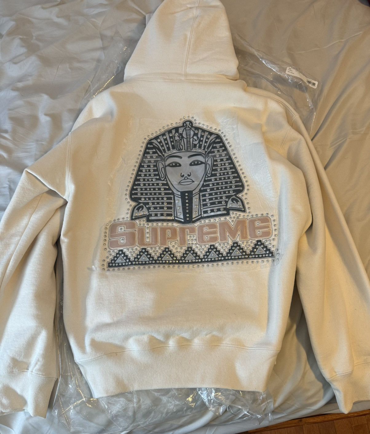 Supreme Supreme Pharaoh Studded Hooded Sweatshirt Natural Size US XL / EU 56 / 4 - 2 Thumbnail