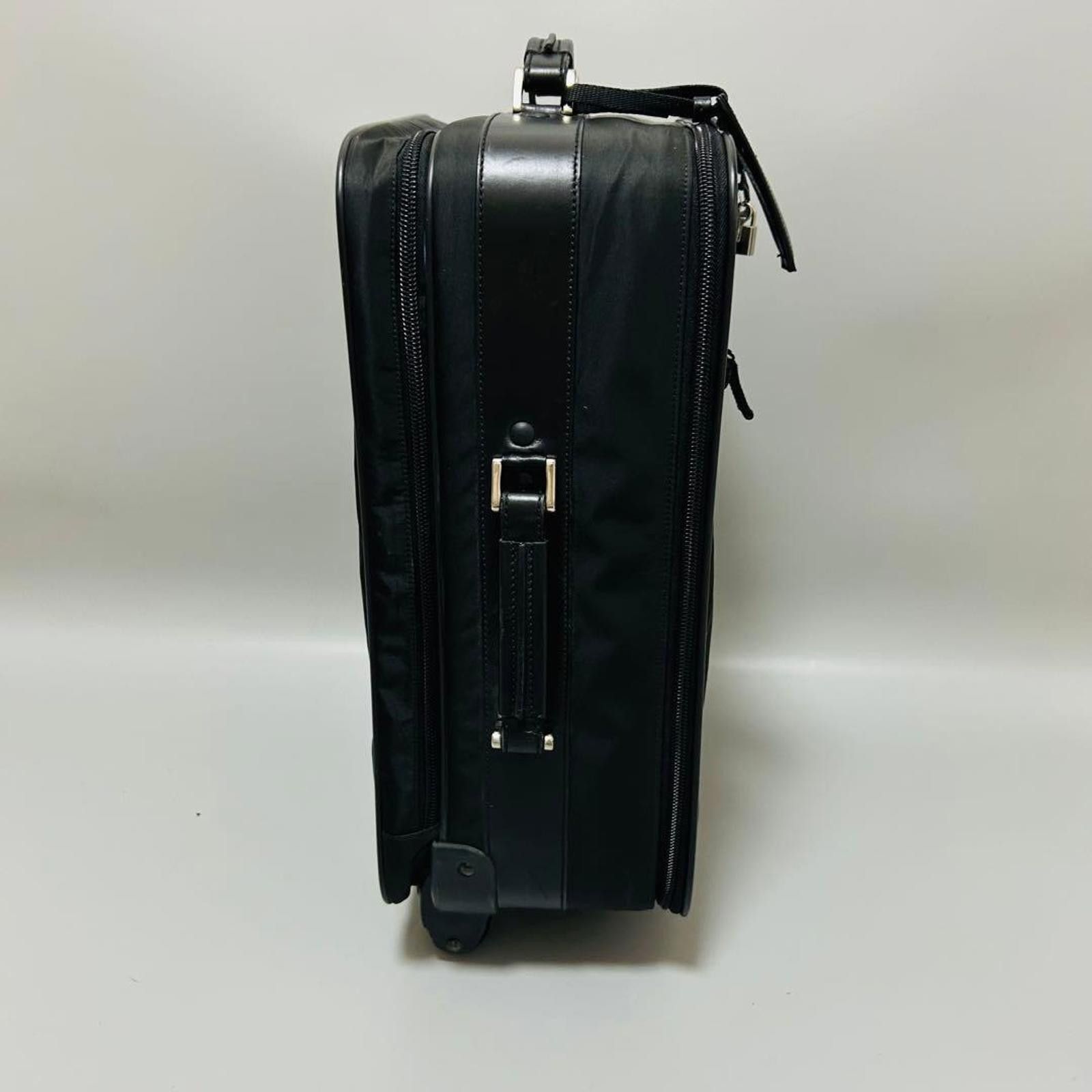Prada Prada - Black Nylon Rolling Suitcase Luggage Size ONE SIZE - 4 Thumbnail