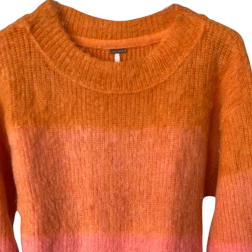 Free People Free People Orange/Pink Ombre Wool Blend Pullover Sweater, S Size S / US 4 / IT 40 - 7 Thumbnail