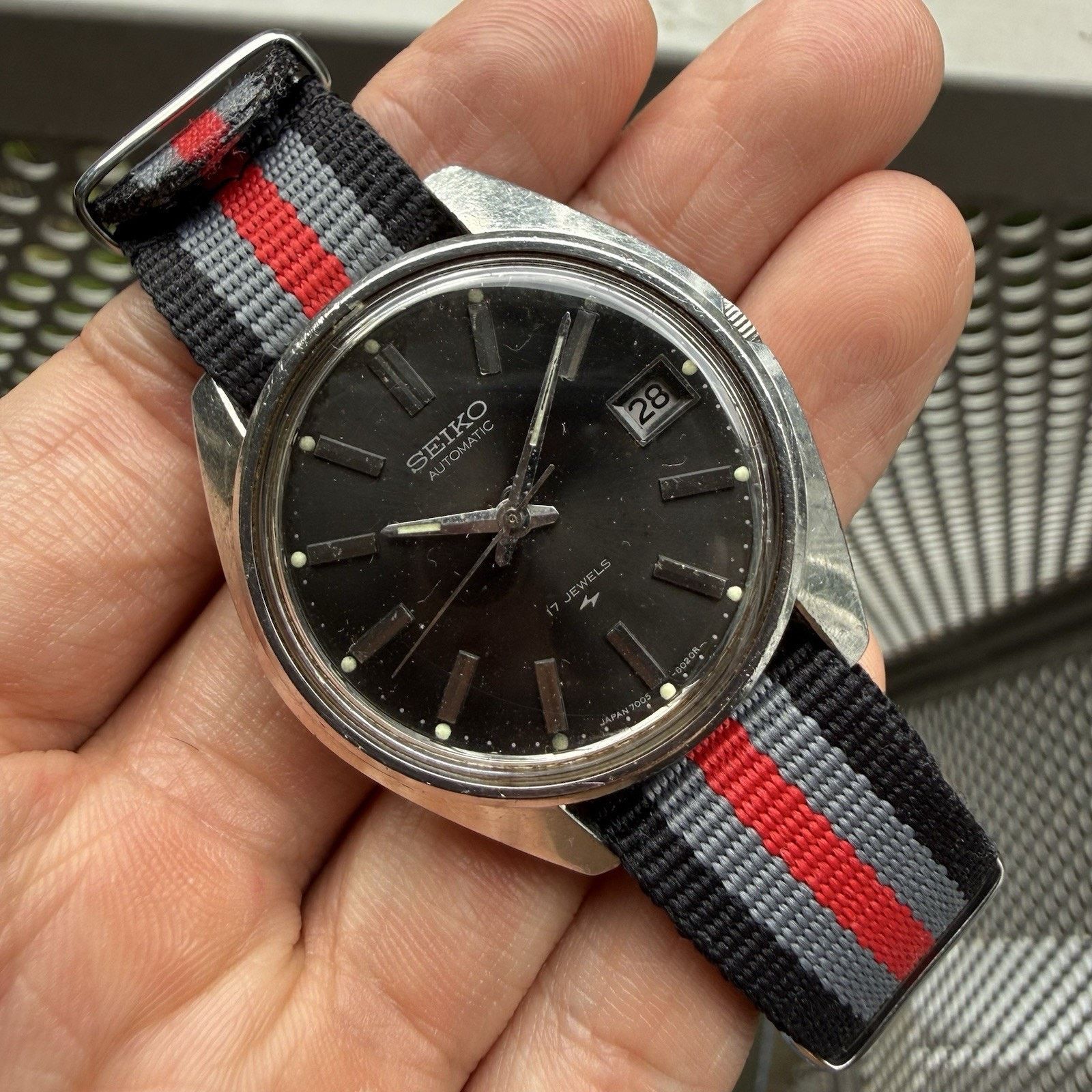 Seiko SEIKO V145-0AX0 Solar Titanium Men's Watch Black Dial (JDM