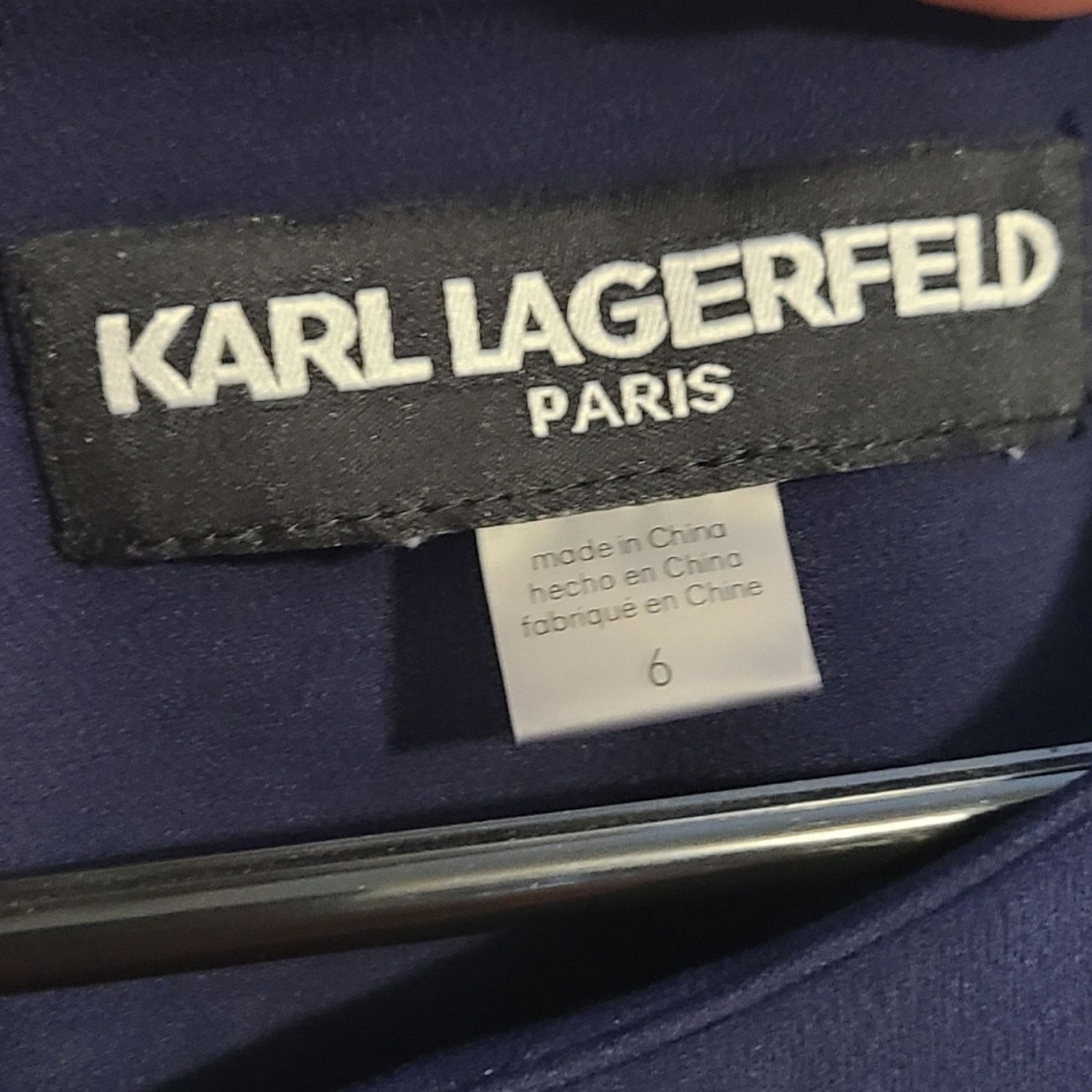 Karl Lagerfeld Karl Lagerfeld Short Navy Blue Dress Size 6 Size M / US 6-8 / IT 42-44 - 5 Thumbnail