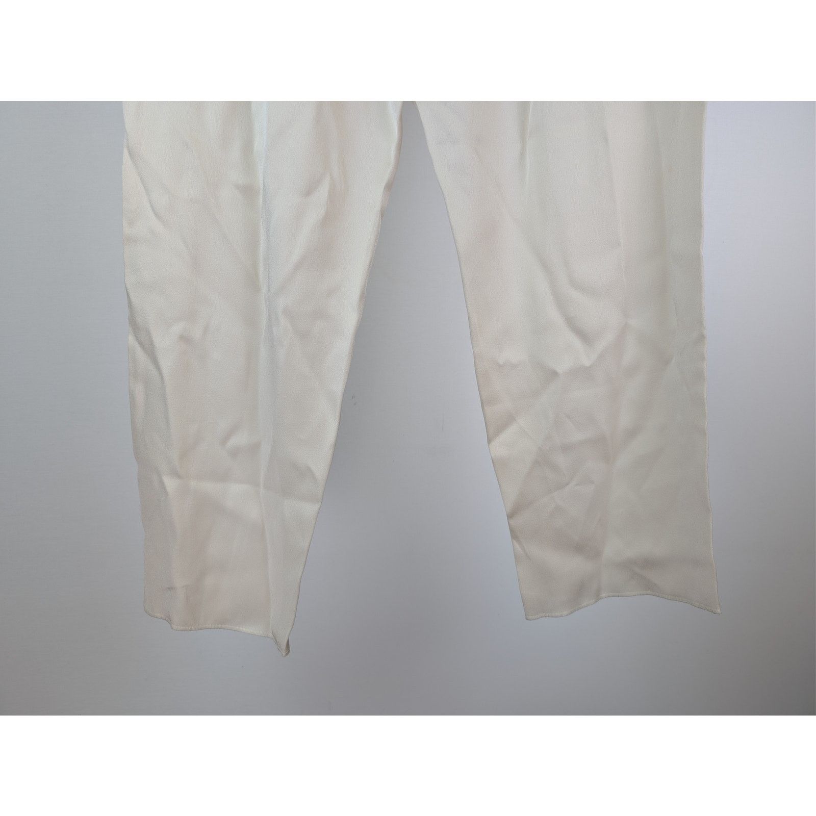 Saint Laurent Paris o1rshd1 Satin Crepe Pants in Craie Size US 38 / EU 54 - 12 Thumbnail