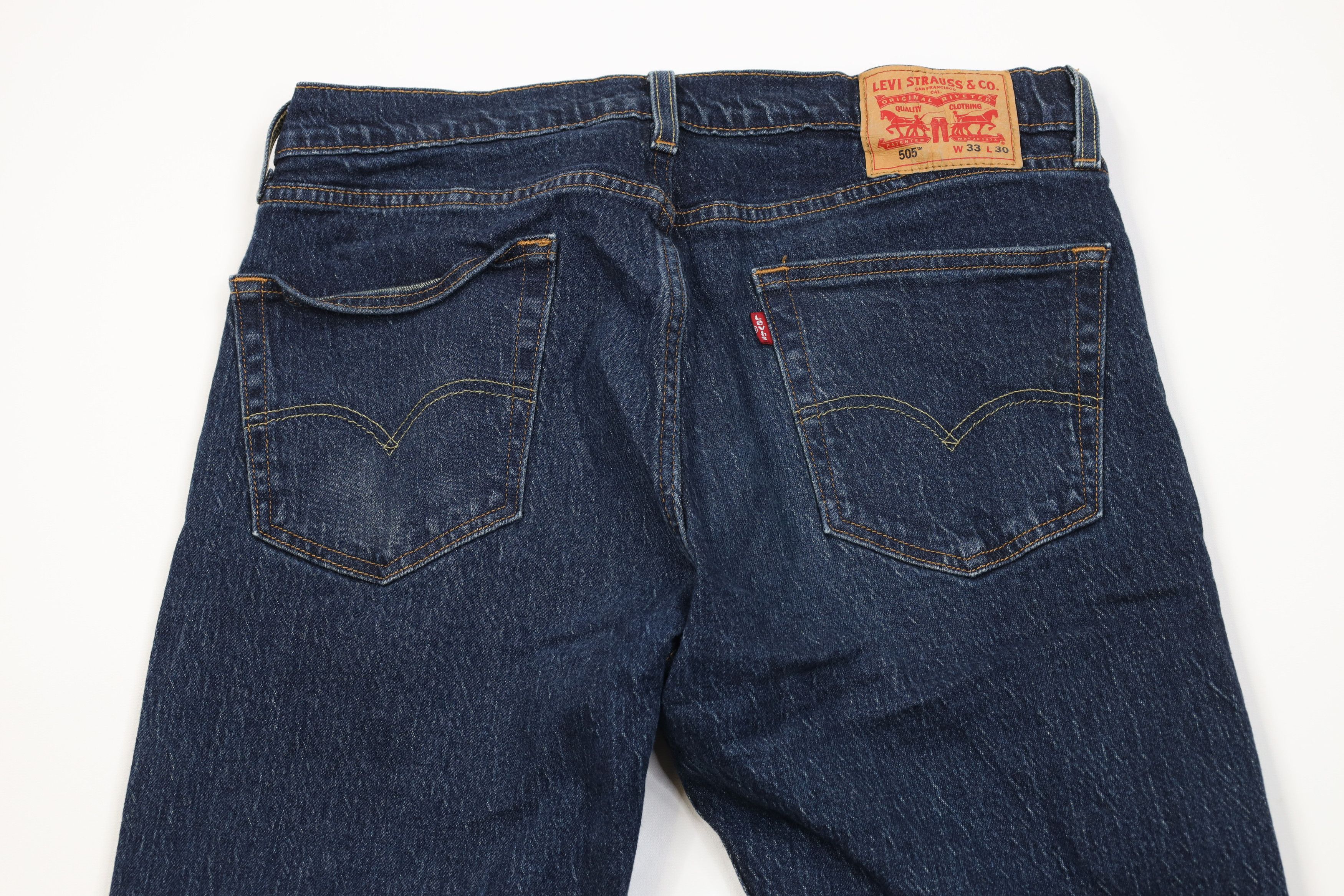 Levi's Vintage Y2K Levis 505 Regular Straight Leg Denim Jeans Blue Size US 33 - 9 Thumbnail