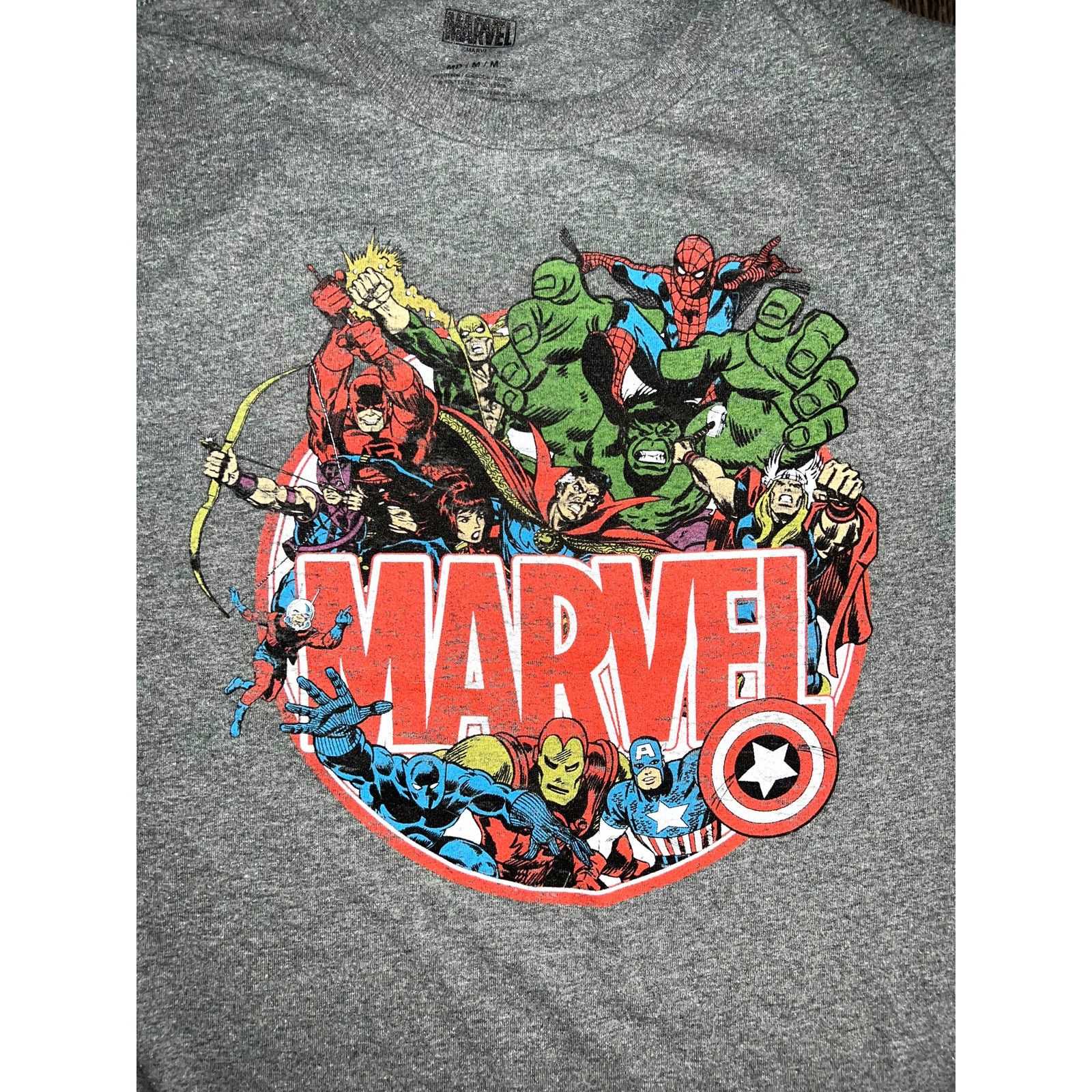 Marvel Comics Woman's Marvel Avengers Characters Grey T-Shirt Medium Size M / US 6-8 / IT 42-44 - 3 Thumbnail