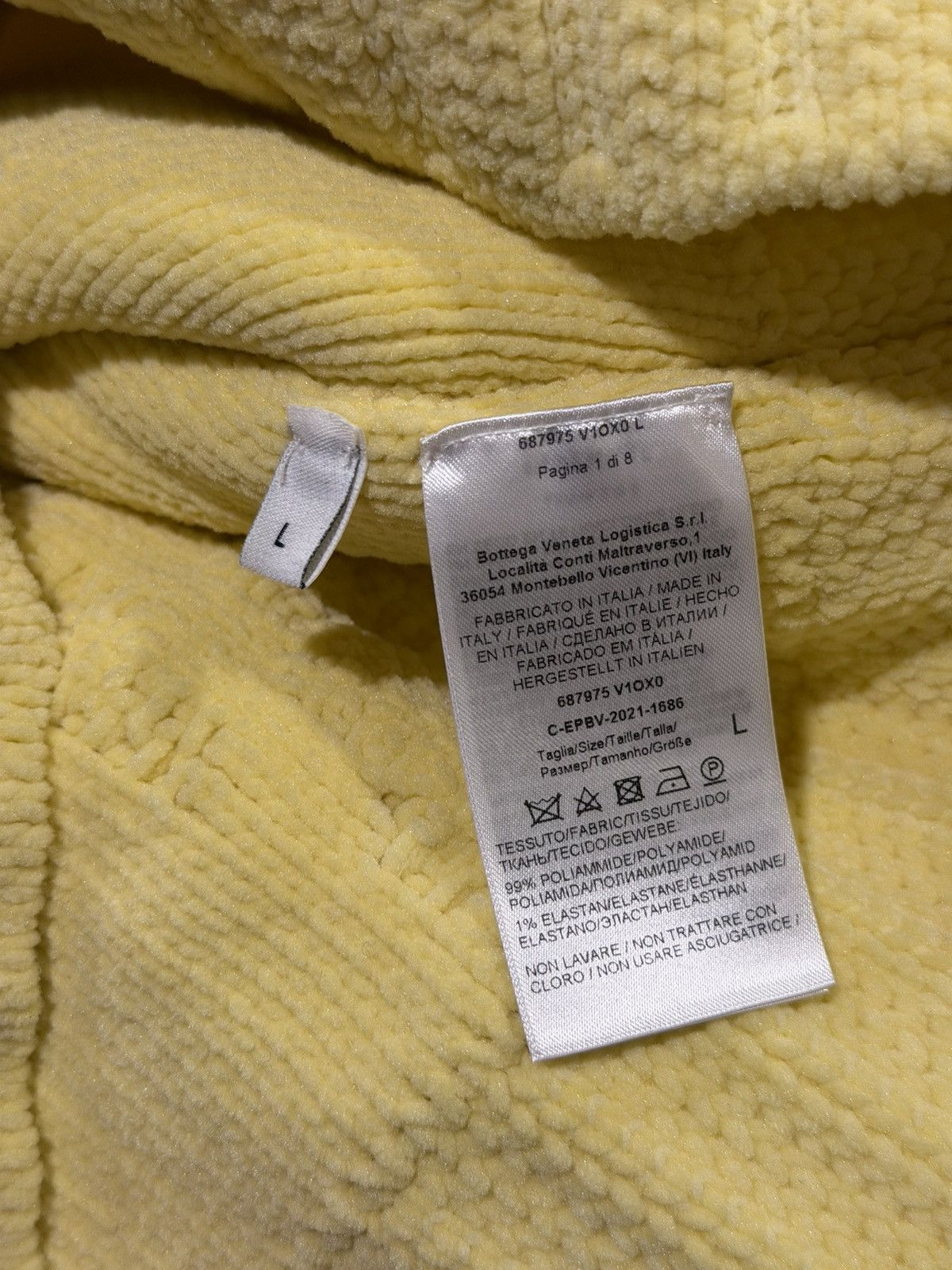 Bottega Veneta Bottega Veneta Yellow Alphabet Chenille Crewneck Sweater Size L / US 10 / IT 46 - 15 Thumbnail