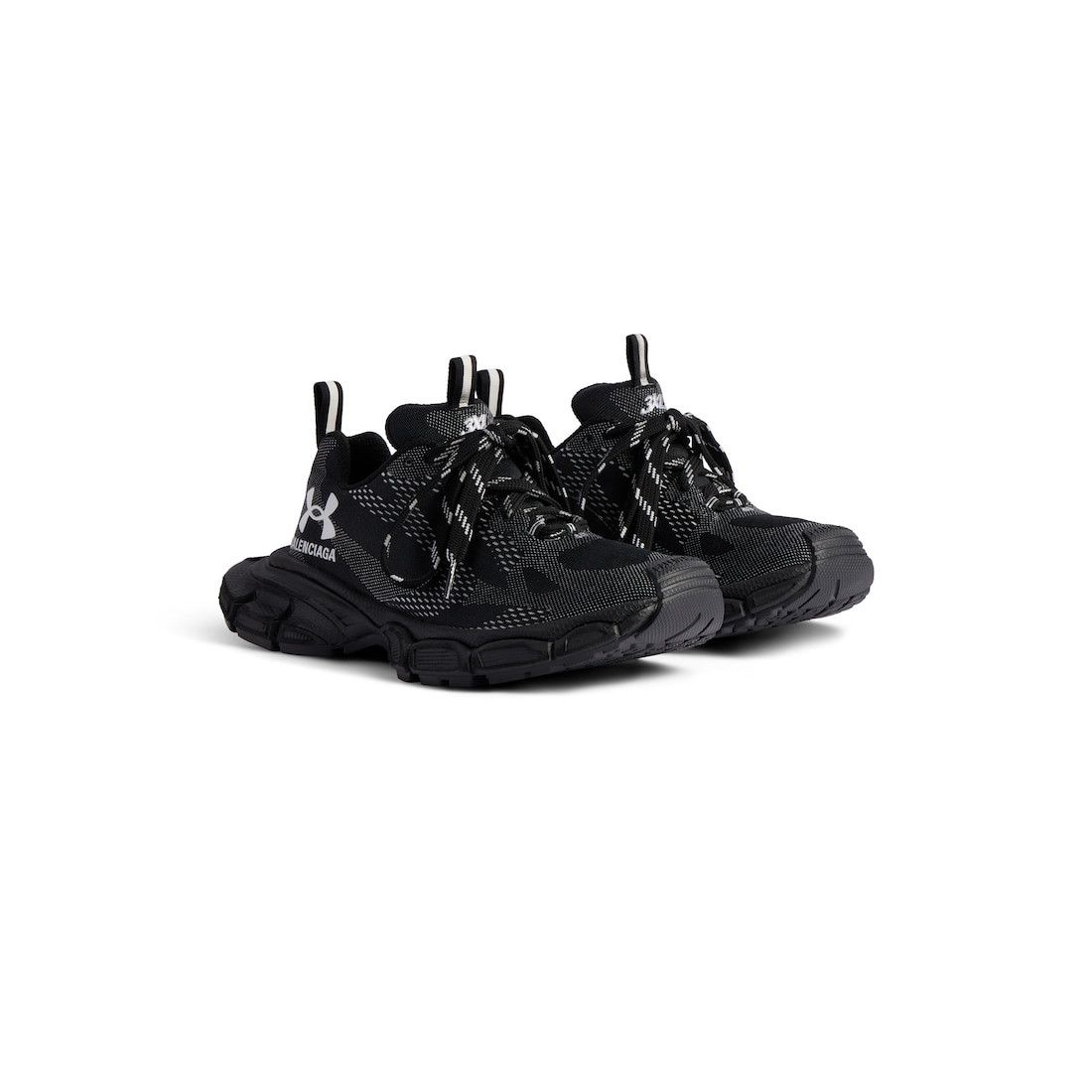 Balenciaga × Under Armour o1srvl11e1025 Under Armour® 3XL Knit Sneakers in Black Size US 9 / EU 42 - 2 Thumbnail