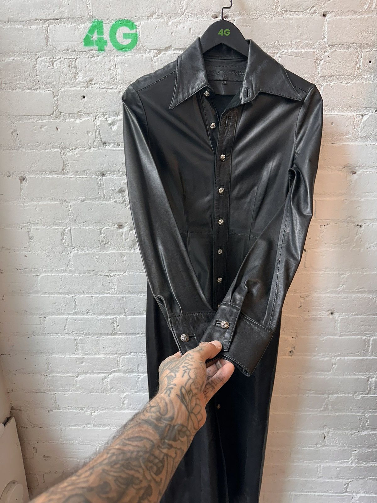 Chrome Hearts CHROME HEARTS GOTH VAMPIRE FULL LENGTH LEATHER JACKET Size S / US 4 / IT 40 - 3 Thumbnail