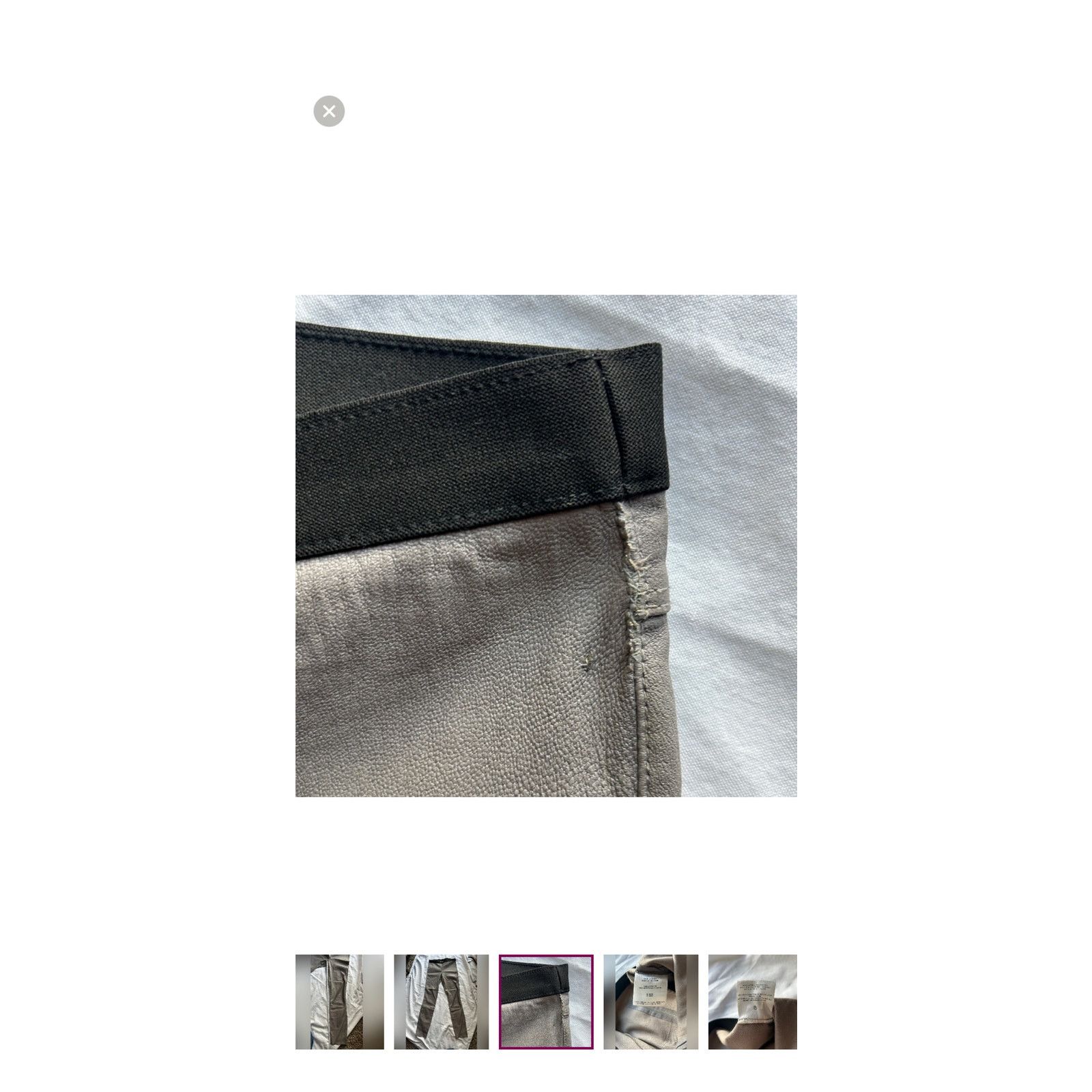 Theory Theory Gray Lamb Leather Leggings Size 4 Slim Fit Leather Size 27" / US 4 / IT 40 - 11 Thumbnail