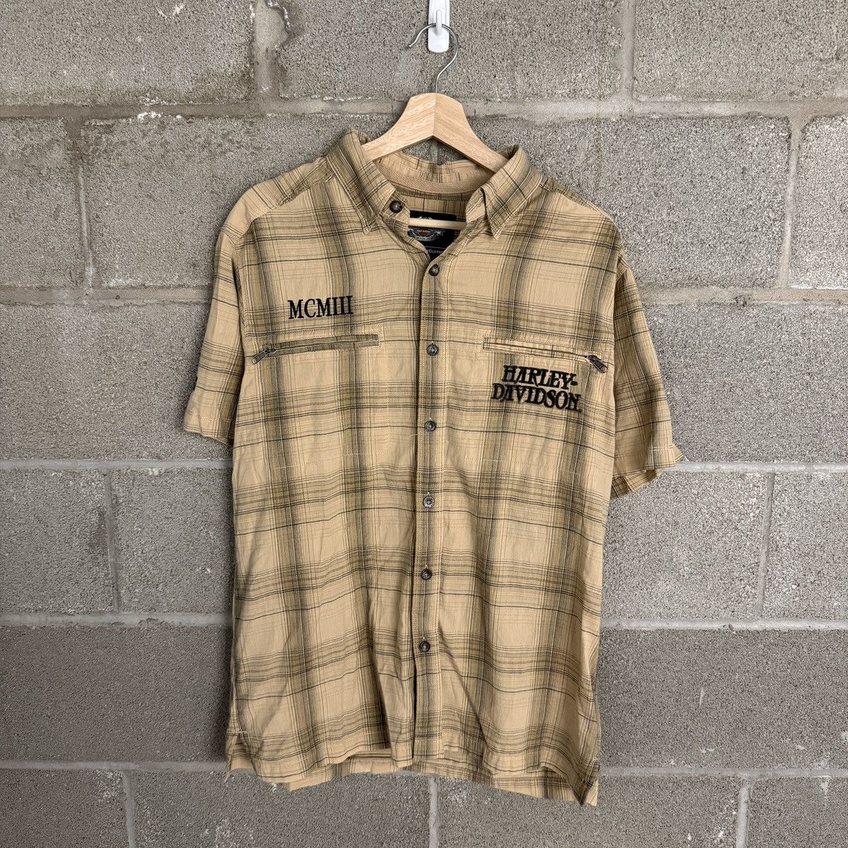 Harley Davidson Y2K Harley Davidson Plaid Button Up Biker Shirt Mens Medium Size US L / EU 52-54 / 3 - 1 Thumbnail