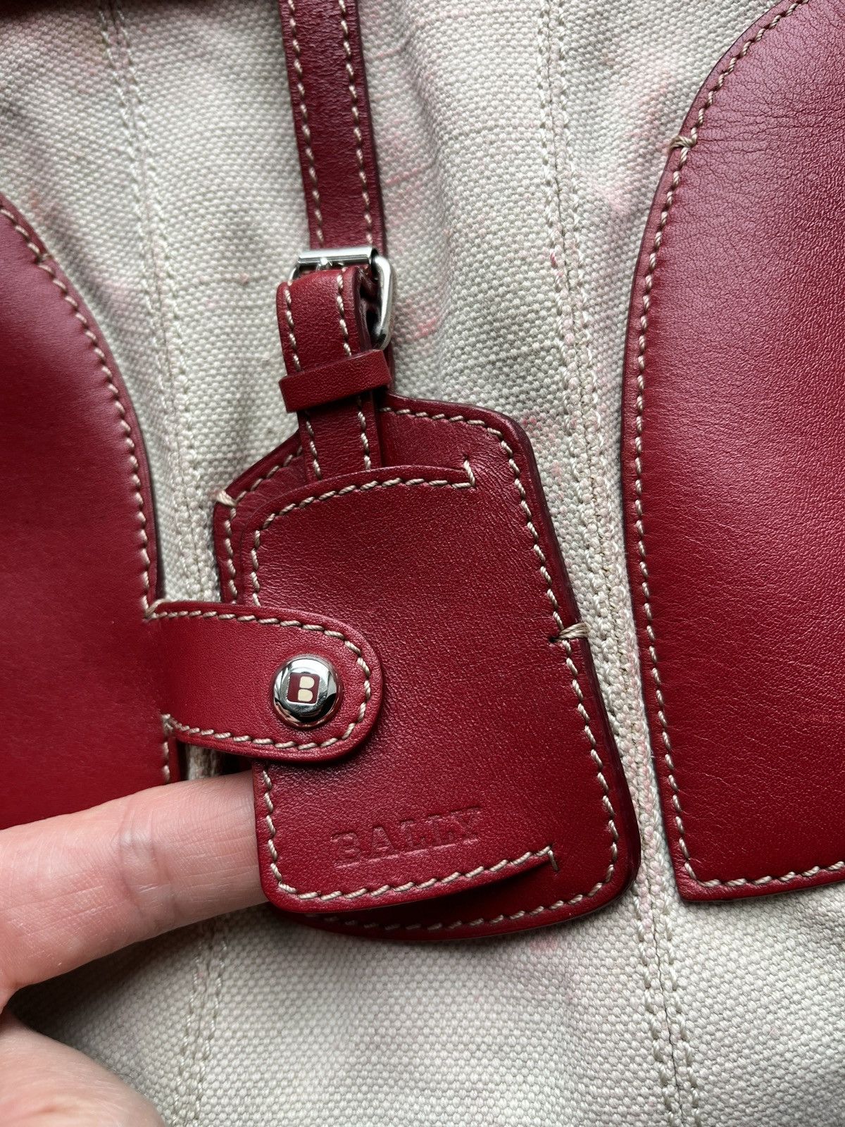 Bally BALLY Canvas Leather Hobo Bag Size ONE SIZE - 5 Thumbnail