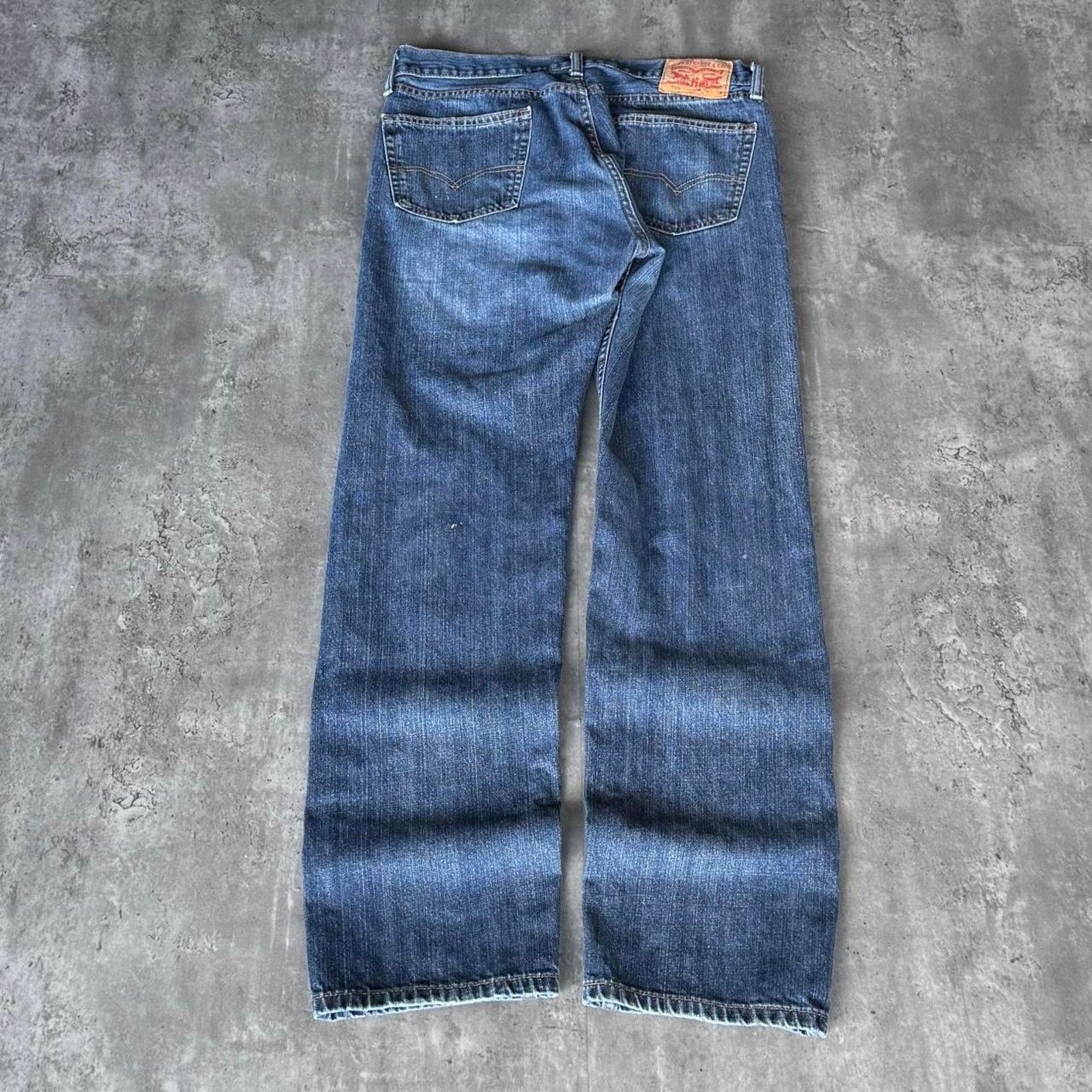 Levi's × Levi's Vintage Clothing × Vintage Vintage Y2K Levi’s 505 Essential Blue Cyber Tech Denim Jeans Size US 34 / EU 50 - 1 Thumbnail