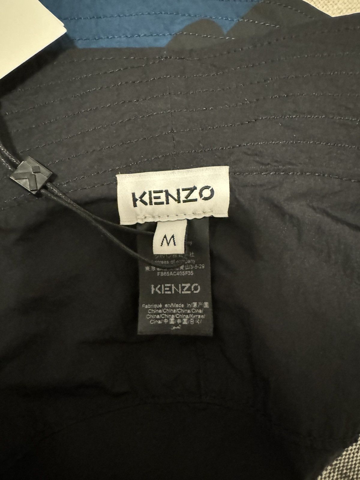 Kenzo Reversible Black / Blue Print Bucket Hat - M (New!) Size 32 - 7 Thumbnail