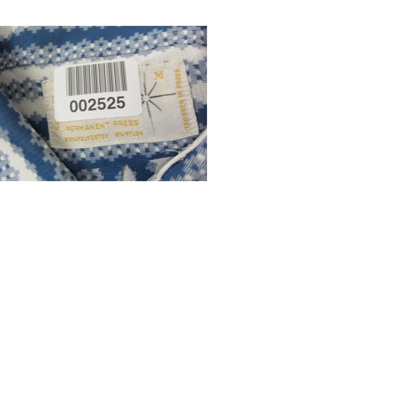 Vintage Knit Le Mans Shirt Mens M Blue Striped Button-Up 60s 70s Vintage Casual Shirt Size US M / EU 48-50 / 2 - 9 Thumbnail