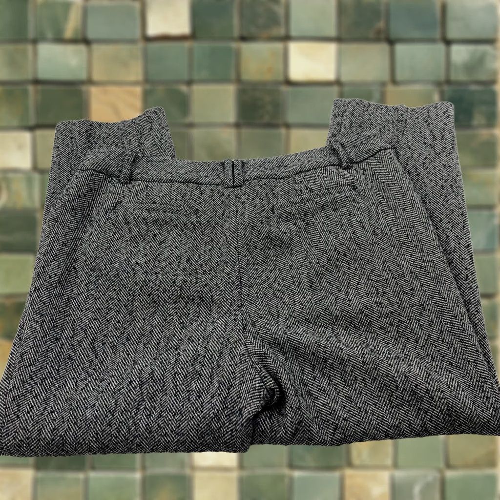 Talbots Talbots Hampshire 14P High Rise Dress Pants Herringbone Gray Shirt Women's Petite 36W 26L XS/XXL? Size 36" / US 14 / IT 50 - 1 Thumbnail