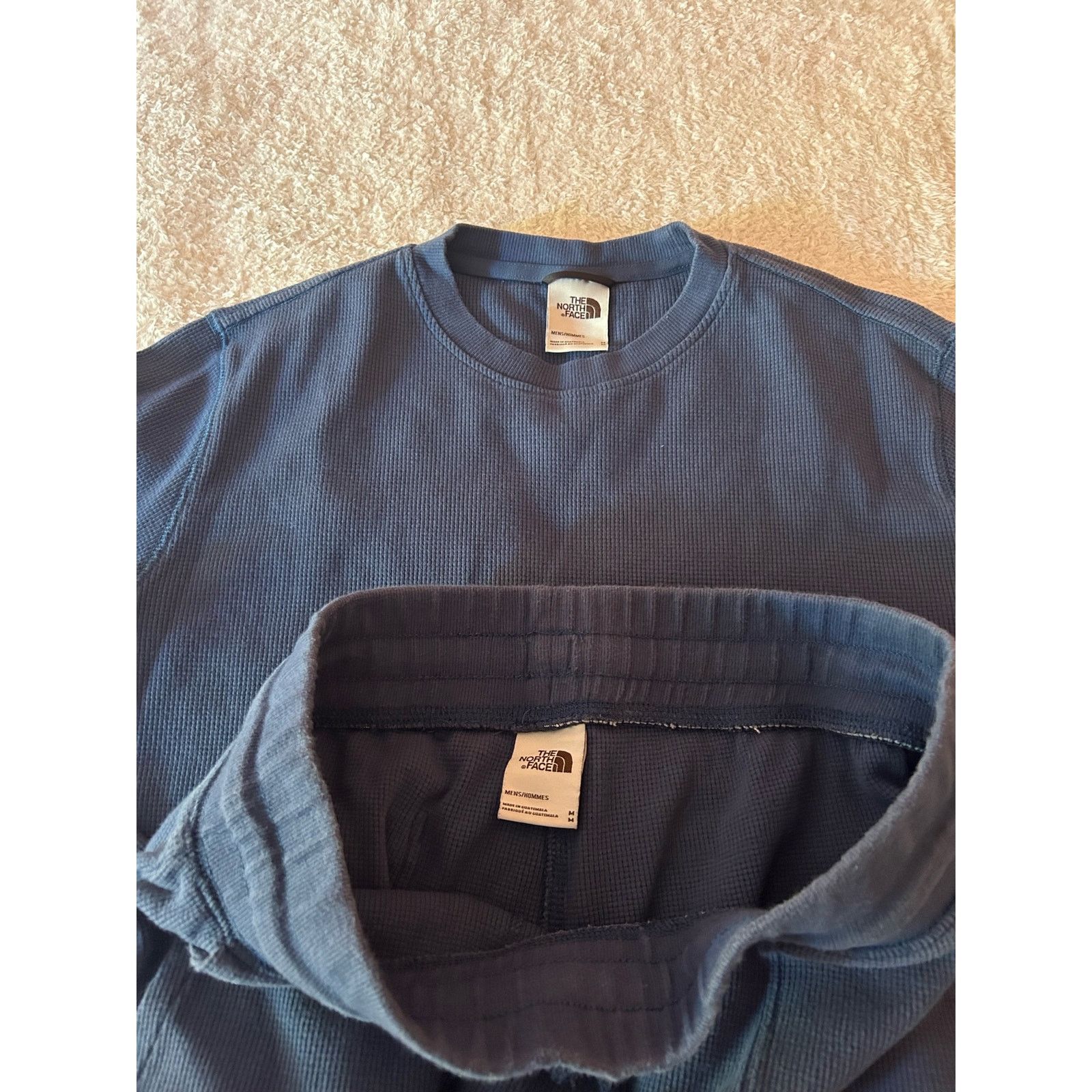 The North Face The North Face Blue Waffle Knit Set Size Medium Size US M / EU 48-50 / 2 - 2 Thumbnail