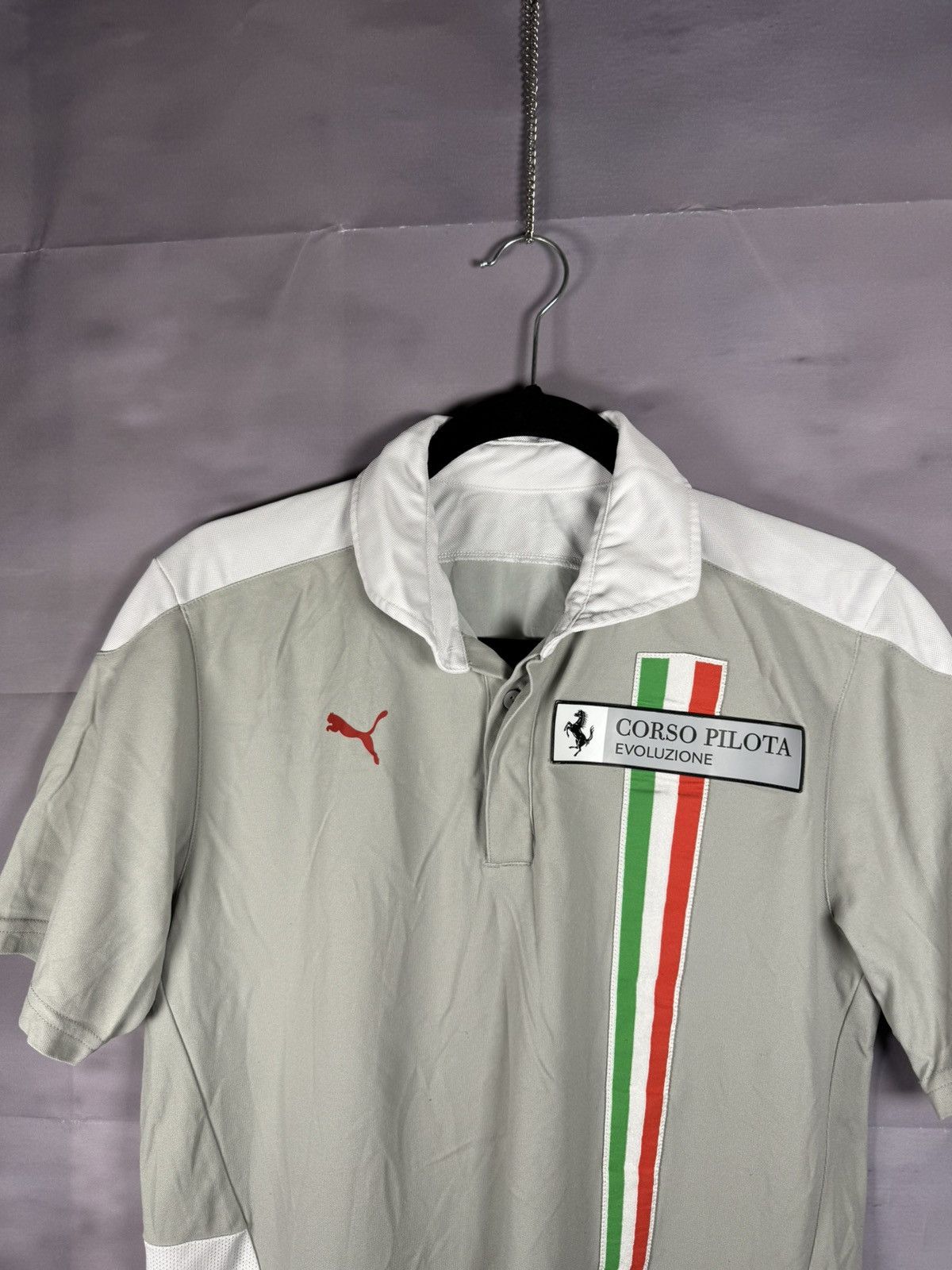 Ferrari × Puma × Vintage Vintage Puma Ferrari Corso Pilota Evoluzione Polo Shirt M sz Size US M / EU 48-50 / 2 - 3 Thumbnail