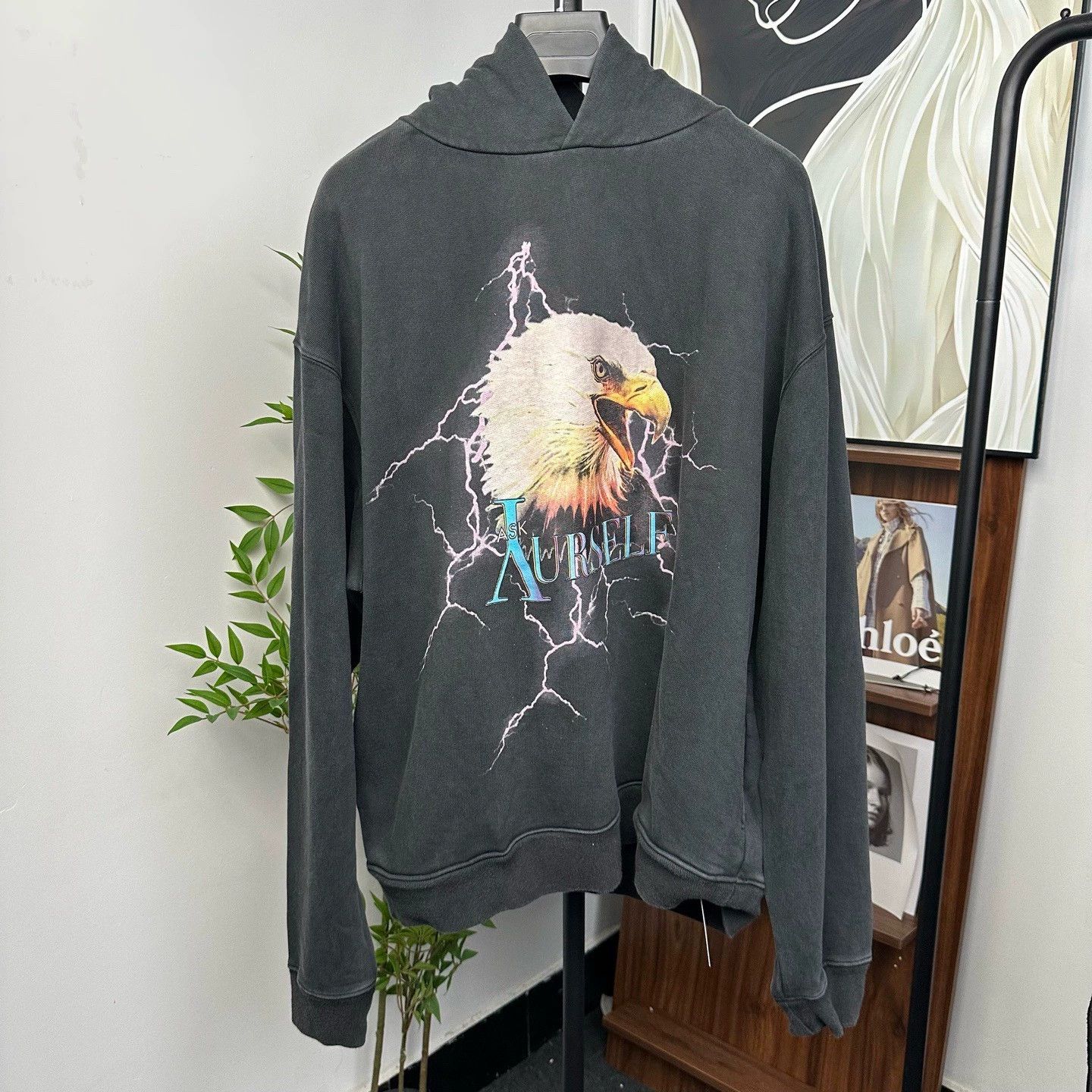 Askyurself Lightning Eagle Logo Sweatshirt Men