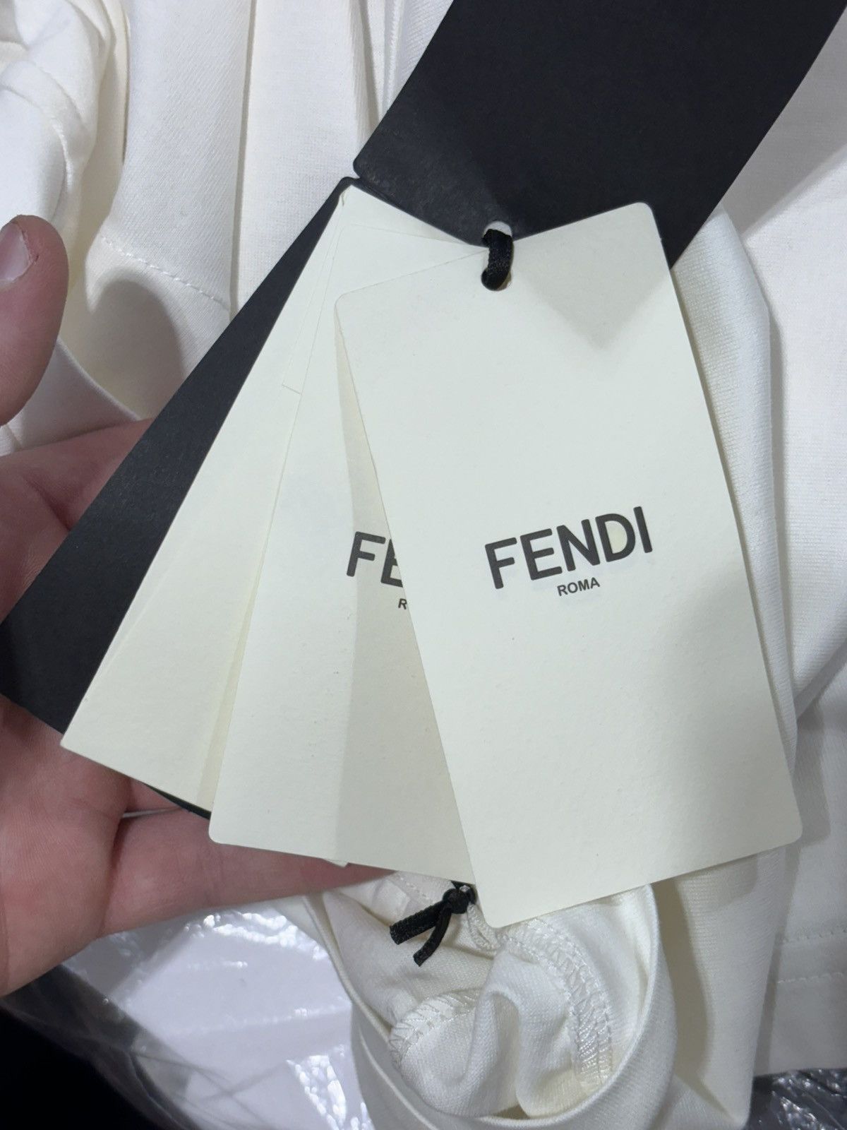 Fendi Fendi Abstract Map Print Cream Tee Size US L / EU 52-54 / 3 - 15 Thumbnail