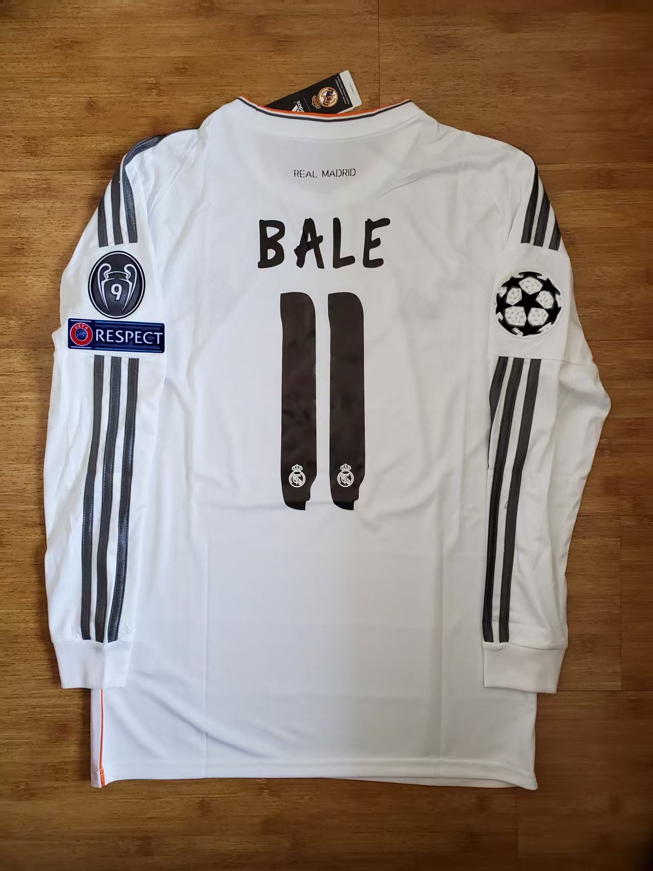 Long Sleeve Real Madrid Bale Shirt Real Madrid Gareth Bale Jersey