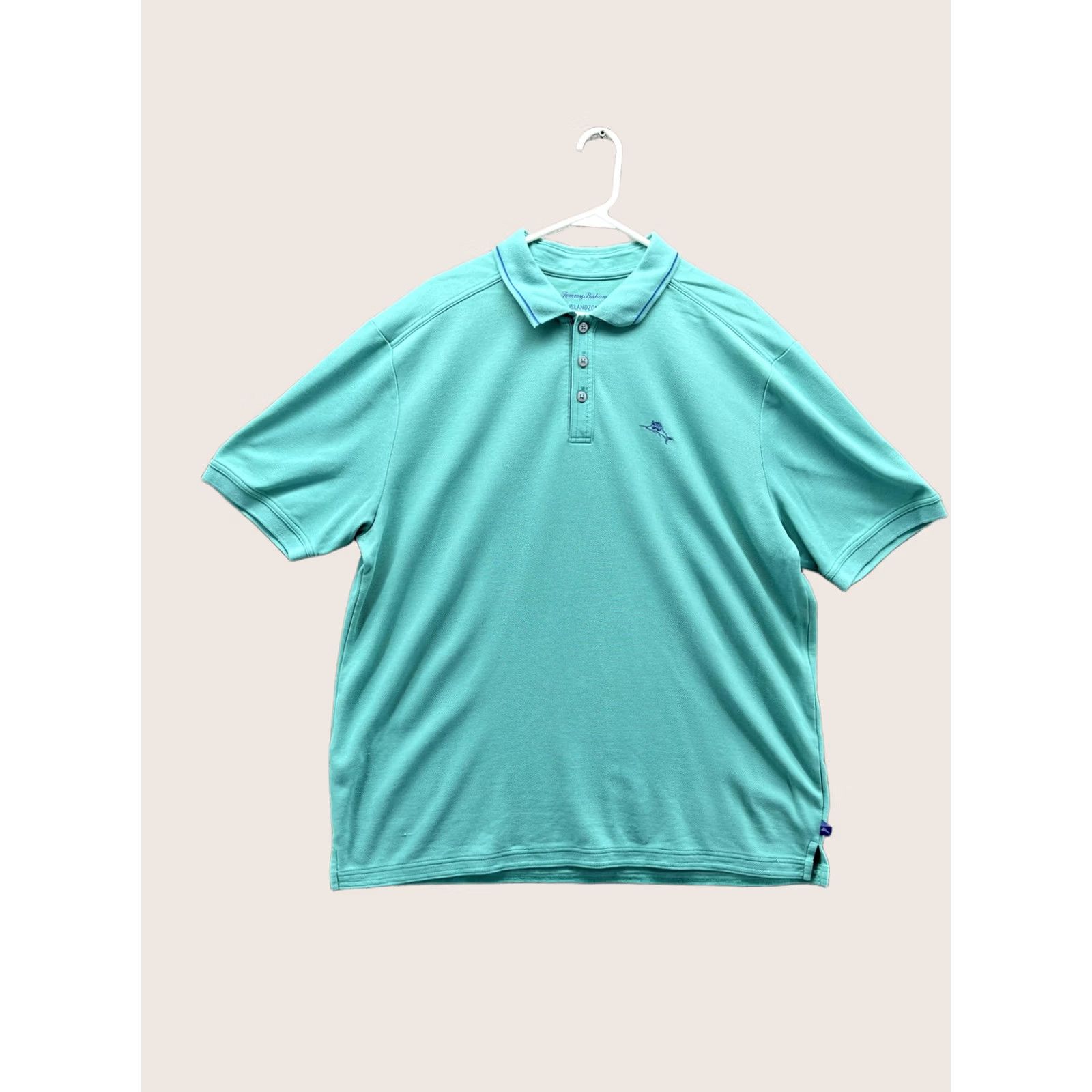 Tommy Bahama Tommy Bahama IslandZone Polo Shirt Mens XL Green Solid Marlin Logo Golf Casual Size US XL / EU 56 / 4 - 1 Thumbnail