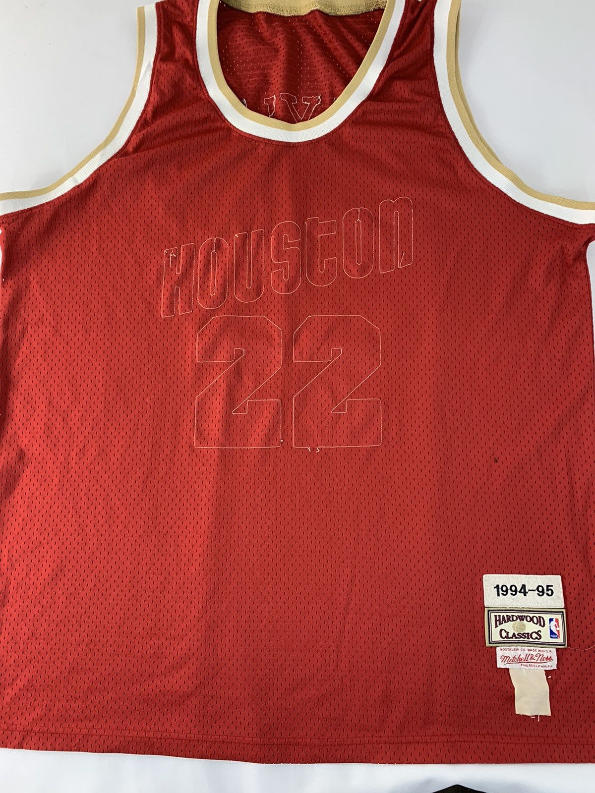 NBA NBA Hardwood Classic Mitchell Ness Houston No #22 Tank Top Size US XL / EU 56 / 4 - 3 Thumbnail
