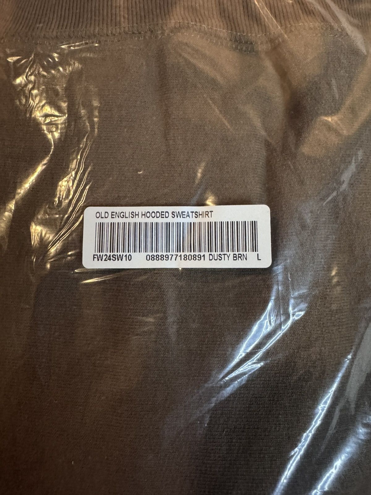 Supreme Supreme Dusty Brown Large Old English Hooded Sweatshirt Size US L / EU 52-54 / 3 - 3 Thumbnail