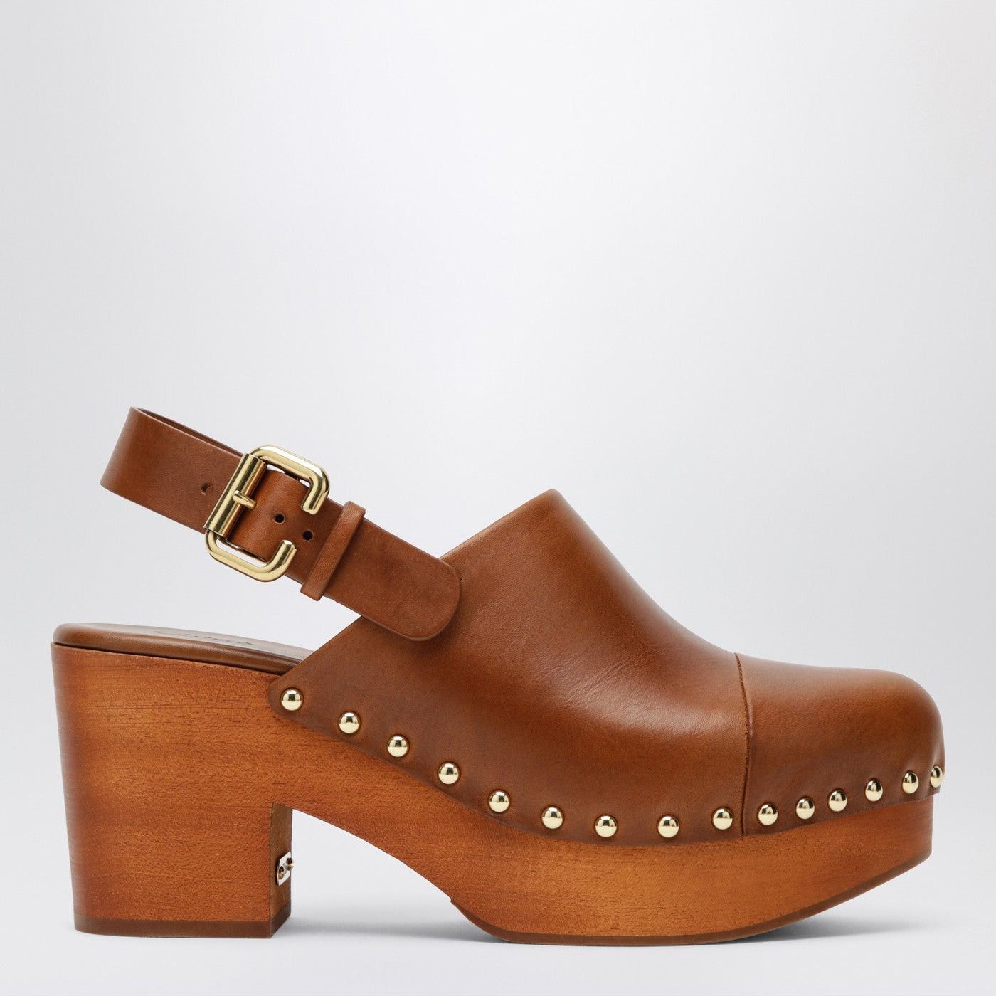 Chloe Chloe Brown Jeannette Clogs With Studs Size 25" / US 0 / IT 36 - 1 Thumbnail