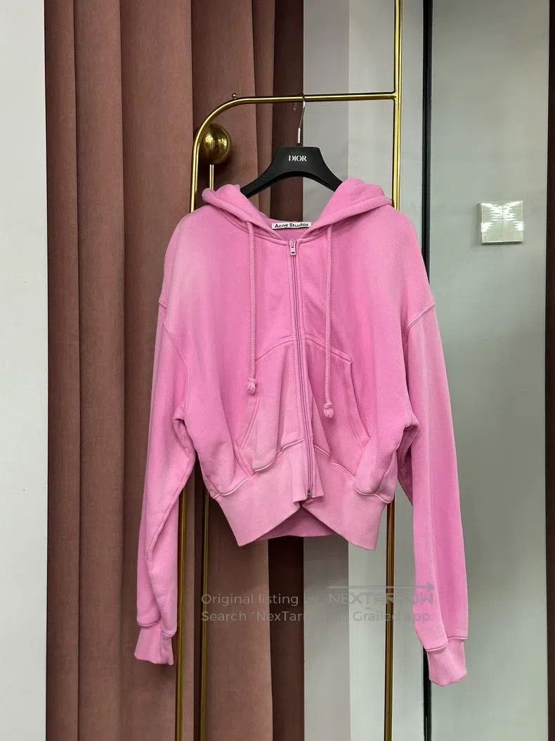 Acne Studios Acne Studios Pink Hooded Sweatshirt Size XXS / US 00 / IT 34 - 1 Thumbnail