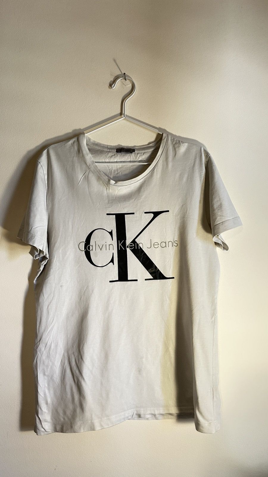 Calvin Klein Calvin Klein Jeans white men’s tshirt. Size US L / EU 52-54 / 3 - 1 Thumbnail