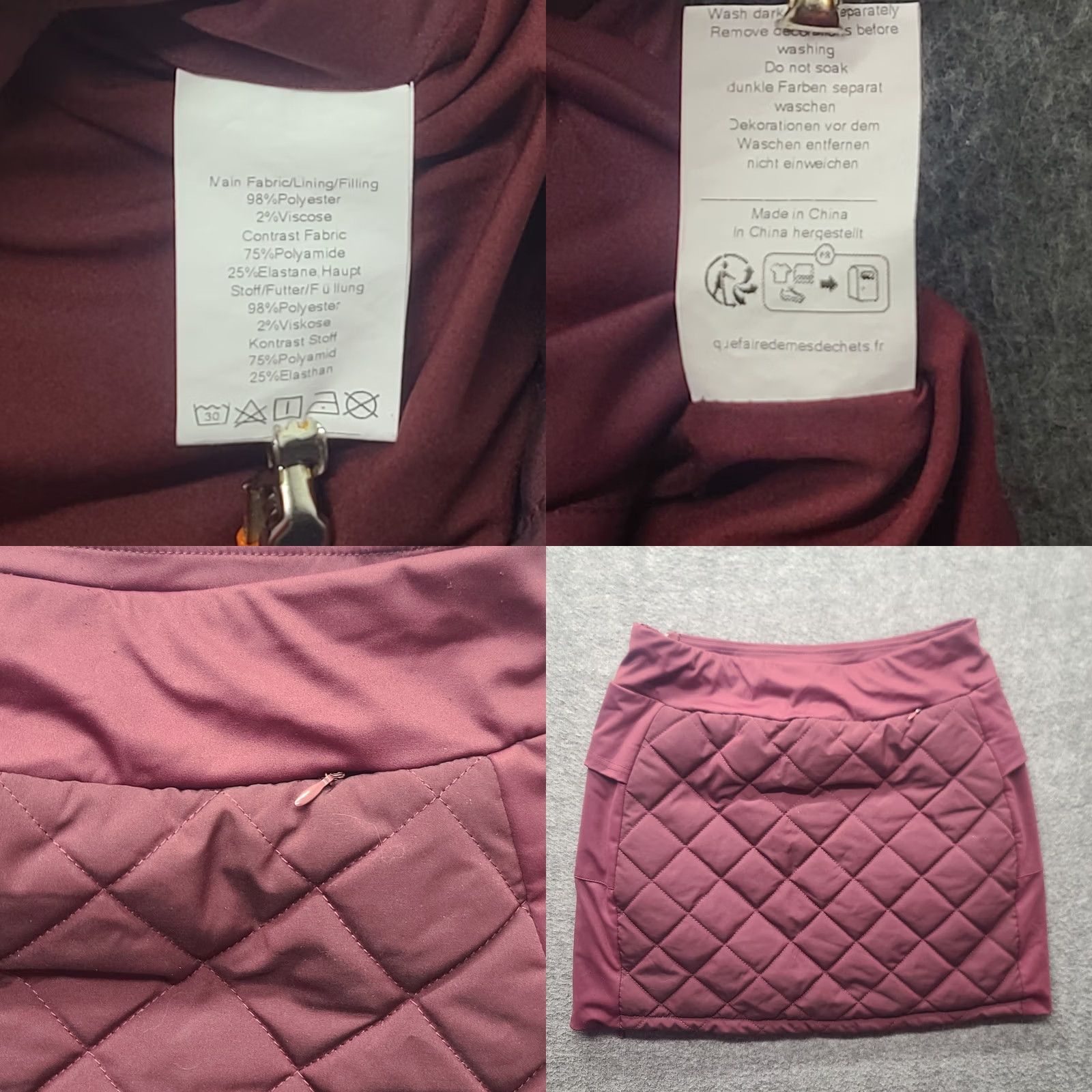 Vintage VINTAGE Jack Smith Skirt Womens M Insulated Puffer Quilted Zip Off Outdoors Pockets Size 32" / US 10 / IT 46 - 8 Thumbnail