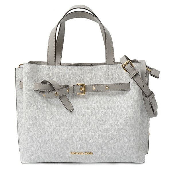 Michael Kors Michael Kors Emilia Monogram Satchel Canvas Handbag in Brown, Women's