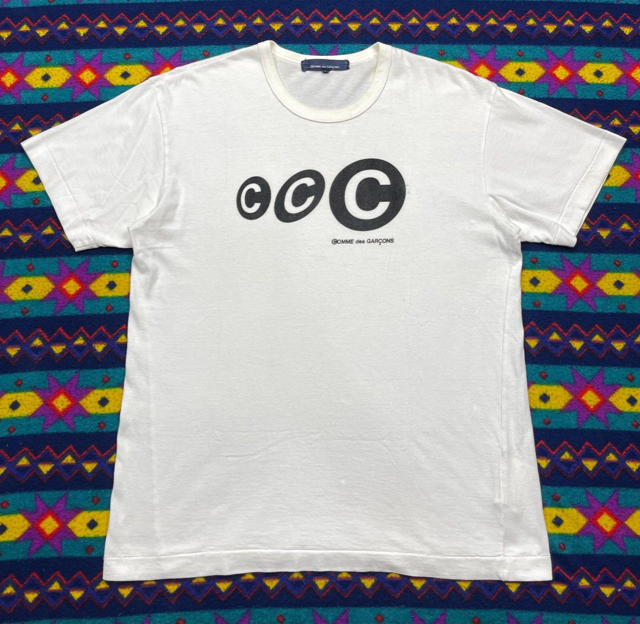 Comme des Garcons × Designer × Japanese Brand AD2012 Comme Des Garcons Logo Short Sleeve Tee Size US L / EU 52-54 / 3 - 1 Thumbnail