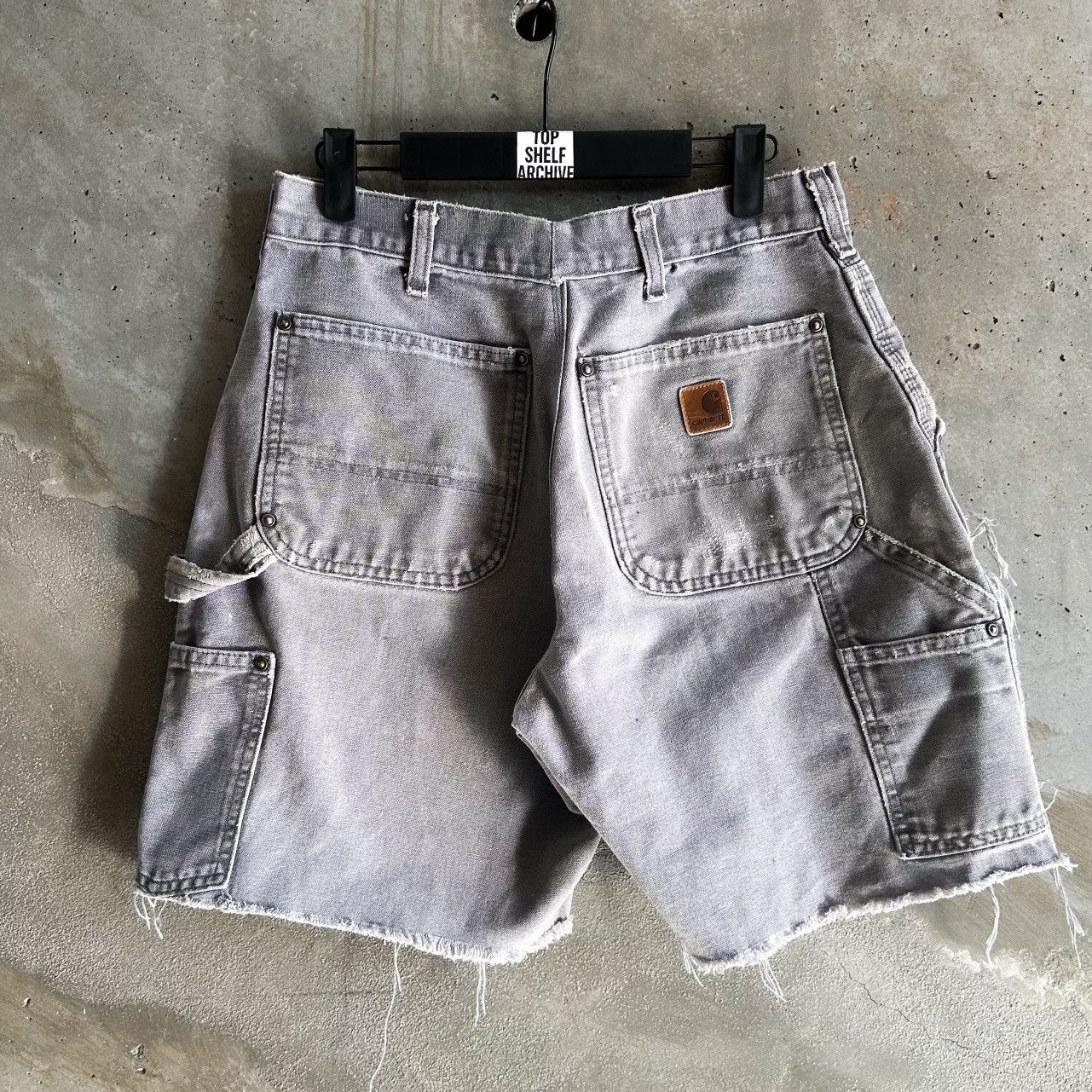 Carhartt Vintage THRASHED Carhartt Double Knee Carpenter Shorts 🚬 Size US 30 / EU 46 - 4 Thumbnail