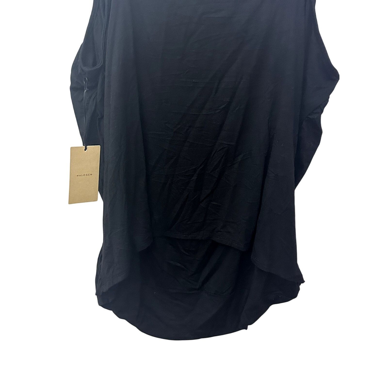 Other Halogen Tank Top Cowl Neck Ruched Side Black Plus 3X NWOT Size 3XL / US 20-22 - 6 Thumbnail