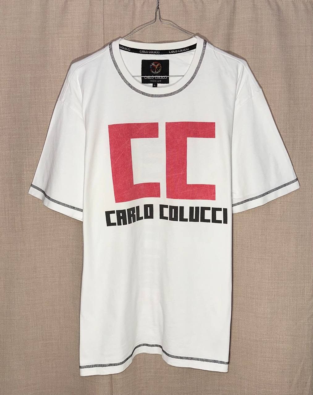 Carlo Colucci Carlo Colucci T-Shirt Big Logo Print Short Sleeve Size US XL / EU 56 / 4 - 1 Thumbnail