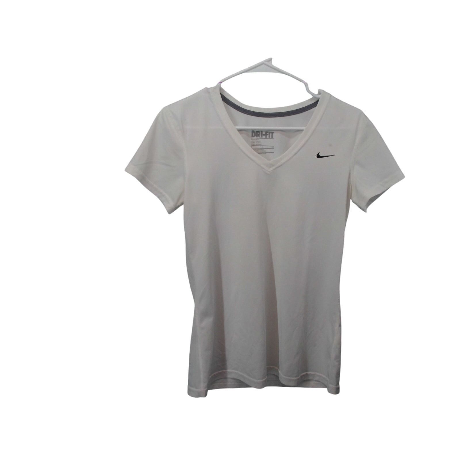 Nike Nike DriFit Small/Petite/Child White Athletic Wear Shirt Size S / US 4 / IT 40 - 1 Thumbnail