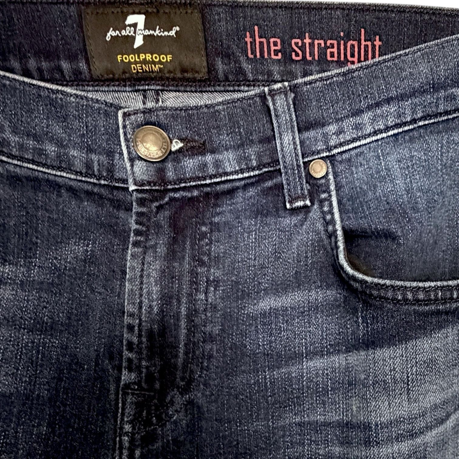 7 For All Mankind 7 For All Mankind Jeans Mens 34x32 Blue The Straight Dark Size US 34 / EU 50 - 4 Thumbnail