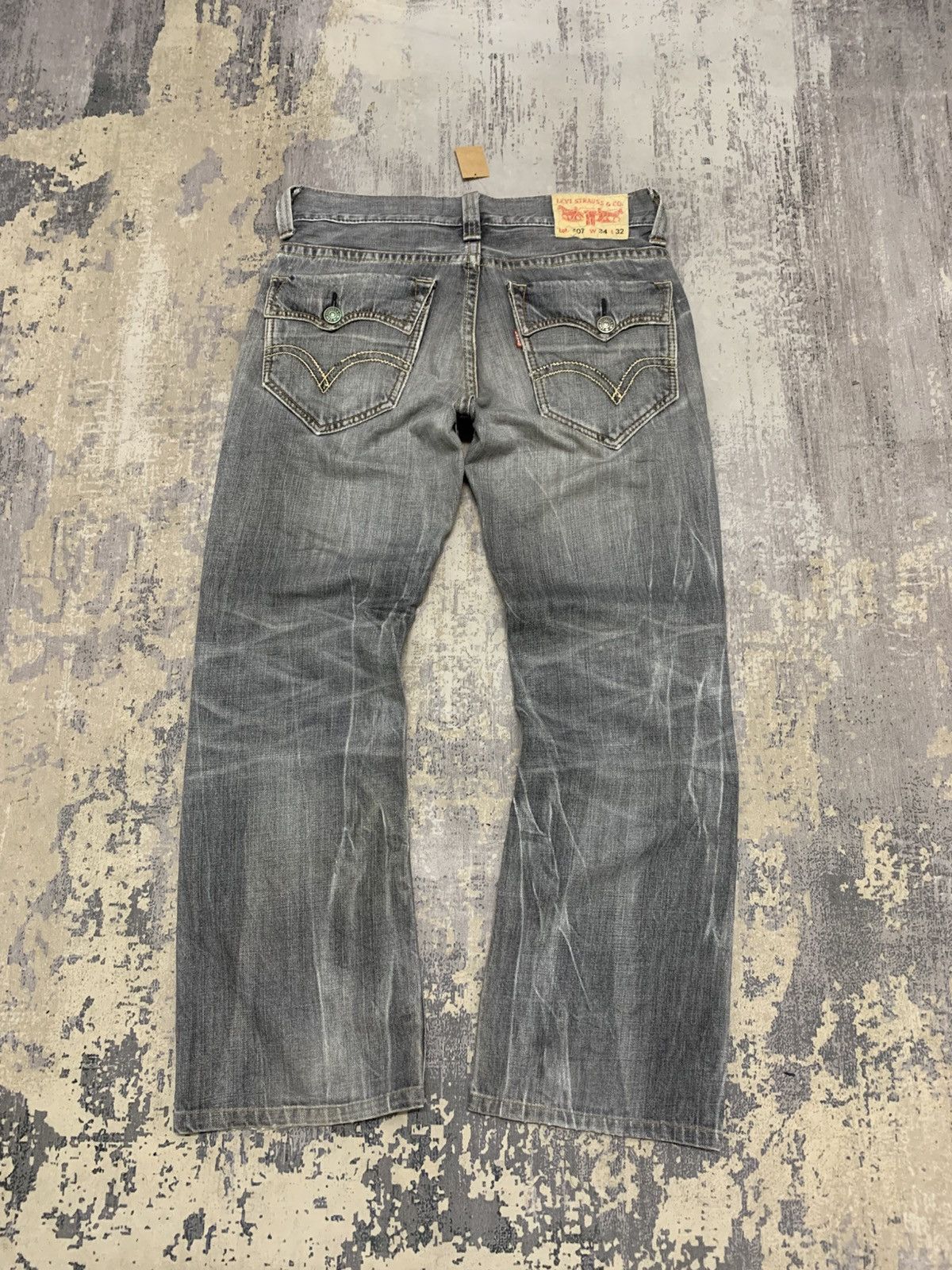 Levi's Levis 507 Flared Jeans Bootcut Clawmark Distressed Jeans Size US 34 / EU 50 - 6 Thumbnail