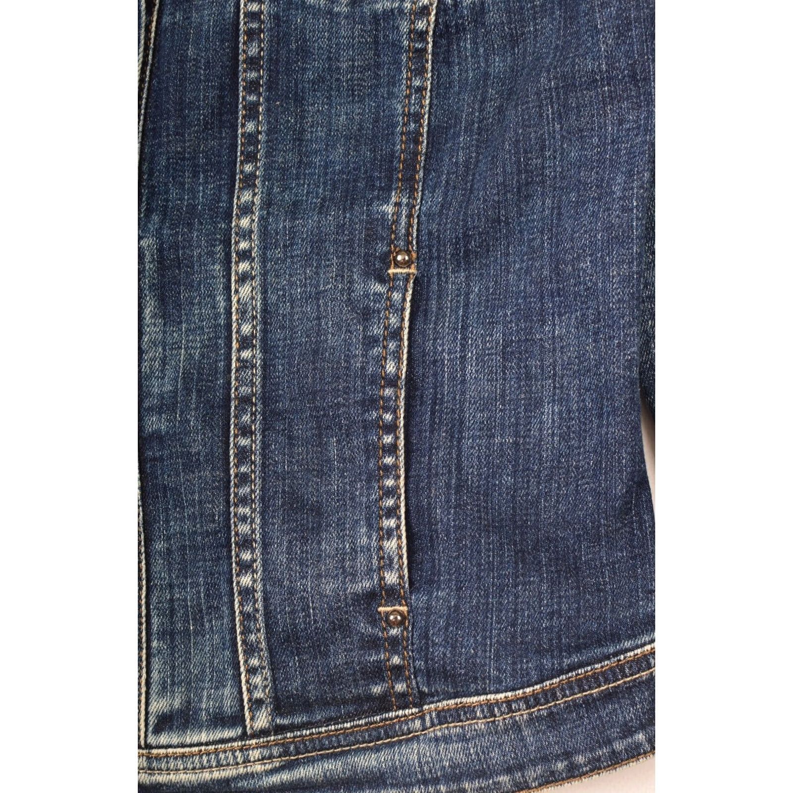Vintage HIGH USE Womens Blue Denim Jacket Size 6 Jacket Womens Blue Denim Jacket 6 Blue 90s? Size M / US 6-8 / IT 42-44 - 3 Thumbnail