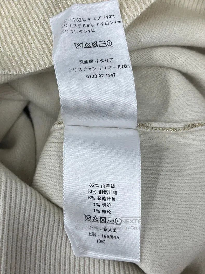 Dior Dior Ivory Houndstooth Cashmere Sweater. Size US M / EU 48-50 / 2 - 5 Thumbnail
